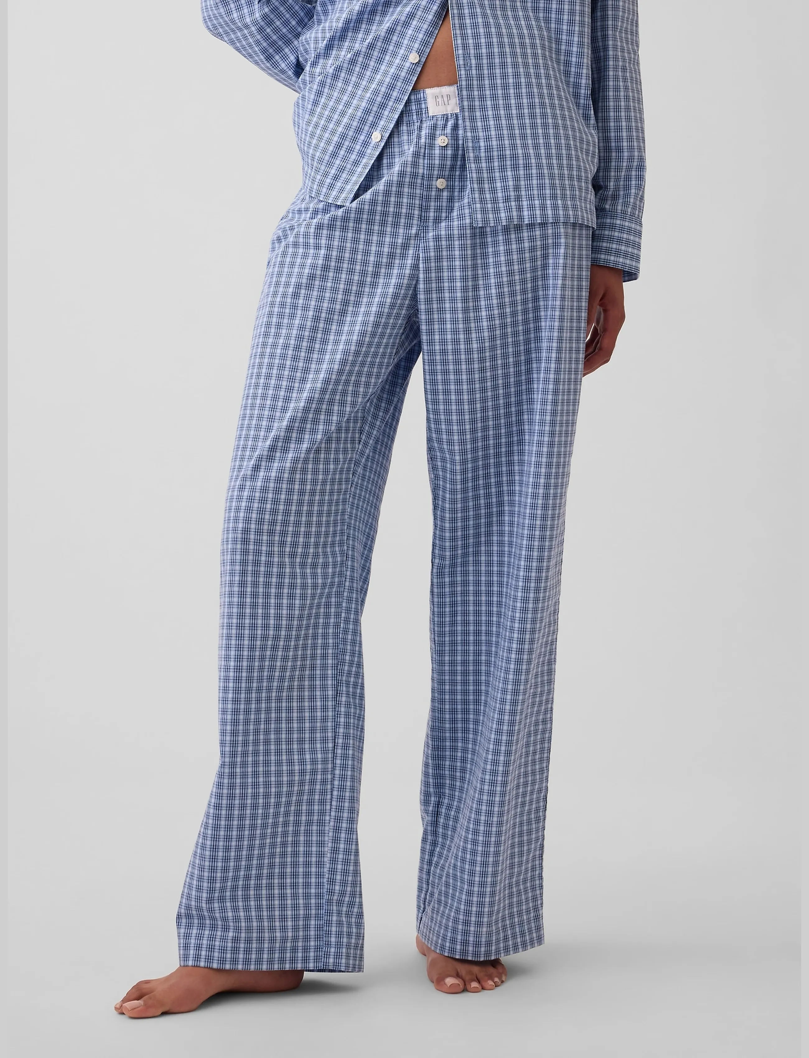 GAP - Poplin PJ Pants from the GAP collection - pyjamasbyxor - blue plaid - 2