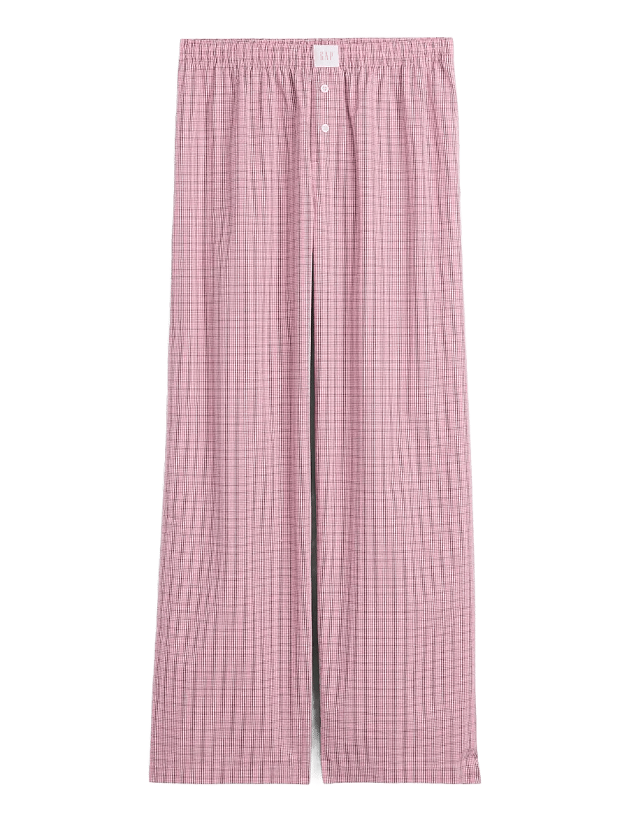 GAP - Poplin PJ Pants from the GAP collection - pink plaid - 1