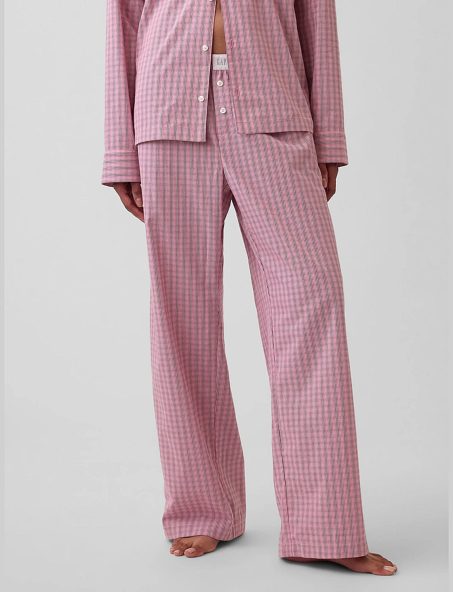 GAP - Poplin PJ Pants from the GAP collection - pink plaid - 2