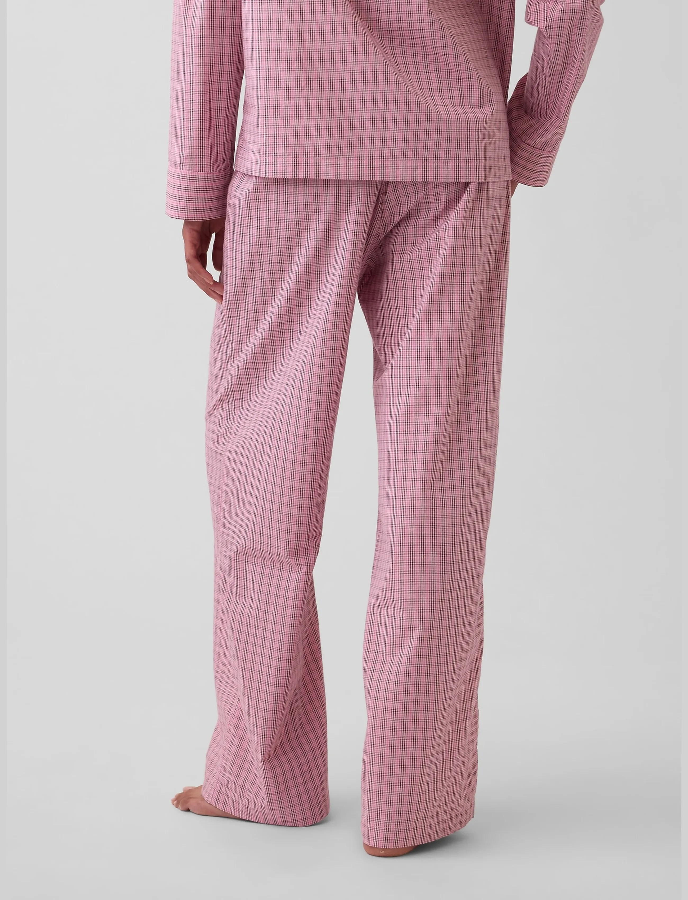 GAP - Poplin PJ Pants from the GAP collection - pink plaid - 3