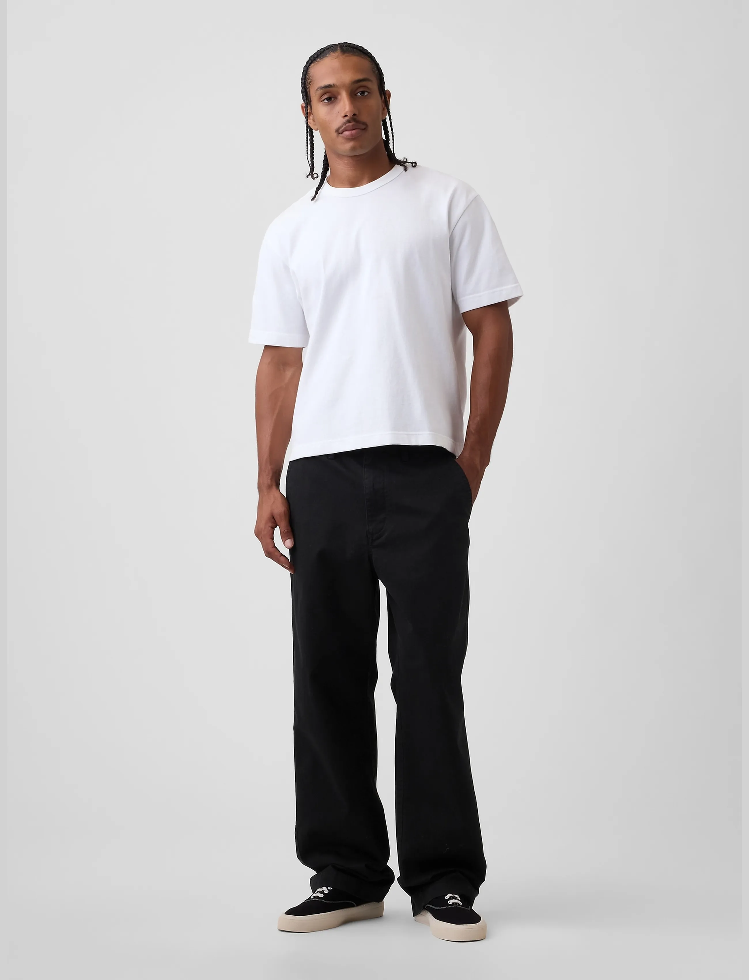 GAP Heavyweight Twill '90s Loose Khakis - Kleidung - BLACK 1 / black