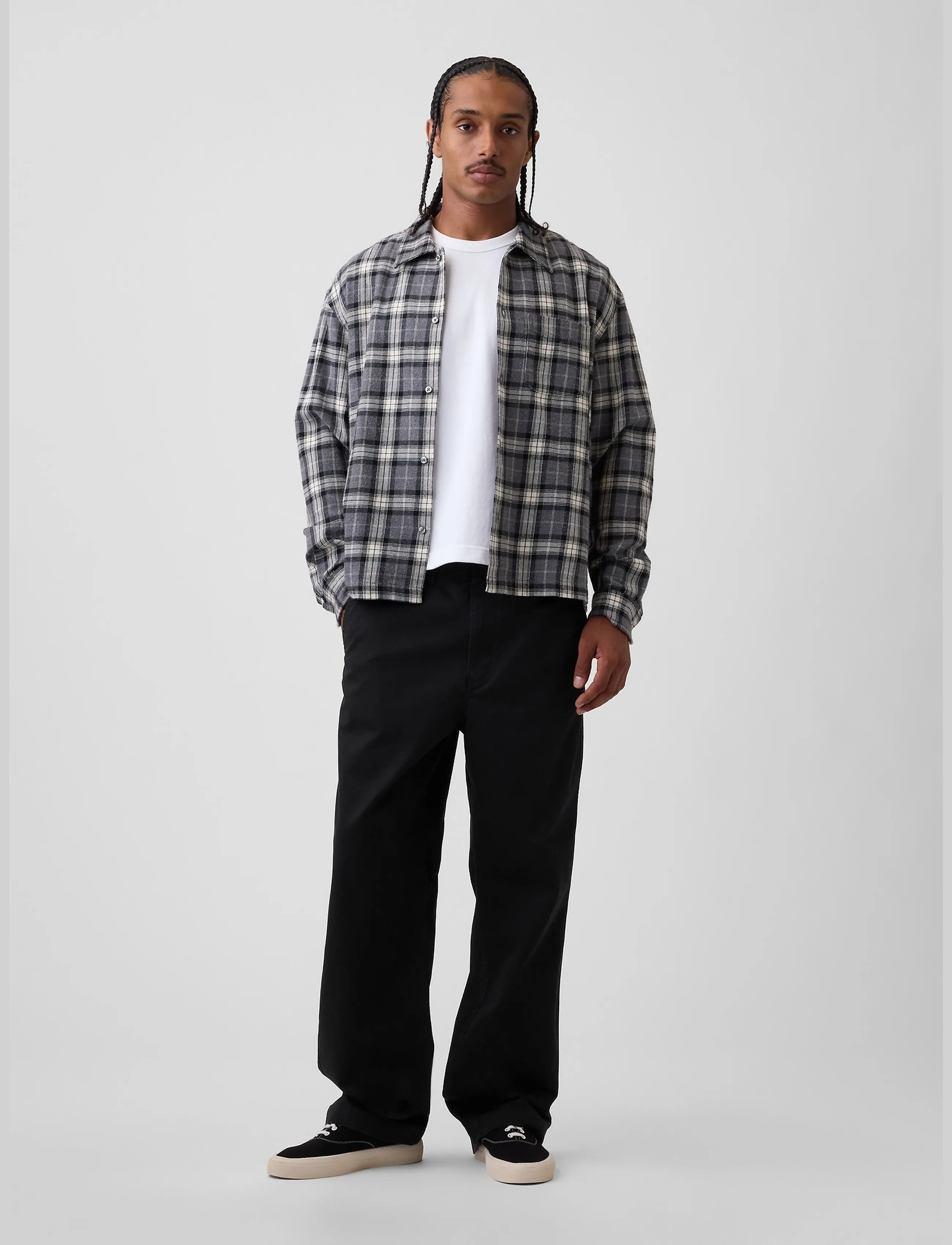 GAP - Heavyweight Twill '90s Loose Khakis - chinos - black 1 - 5