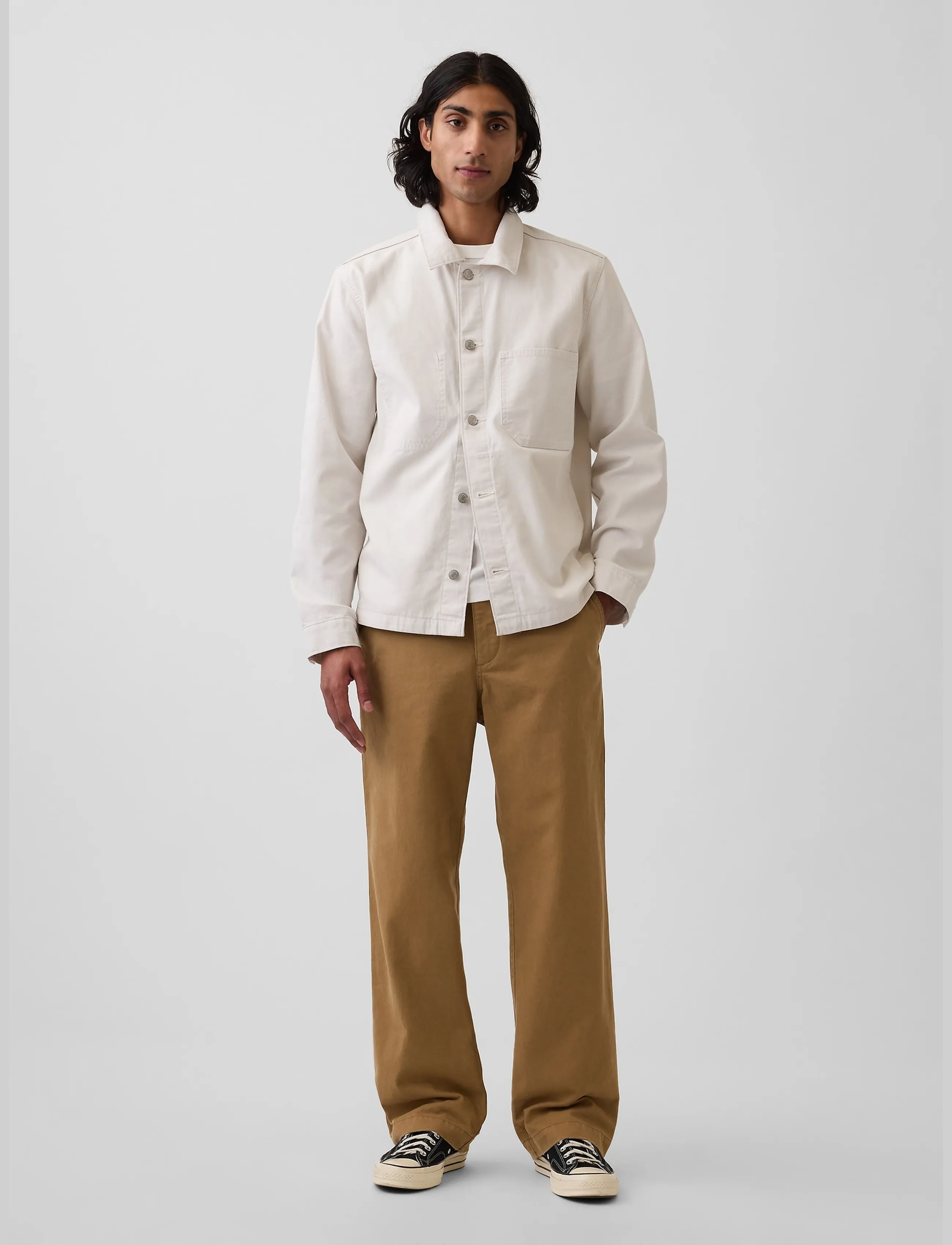GAP Heavyweight Twill '90s Loose Khakis - Byxor - CREAM CARAMEL / brown