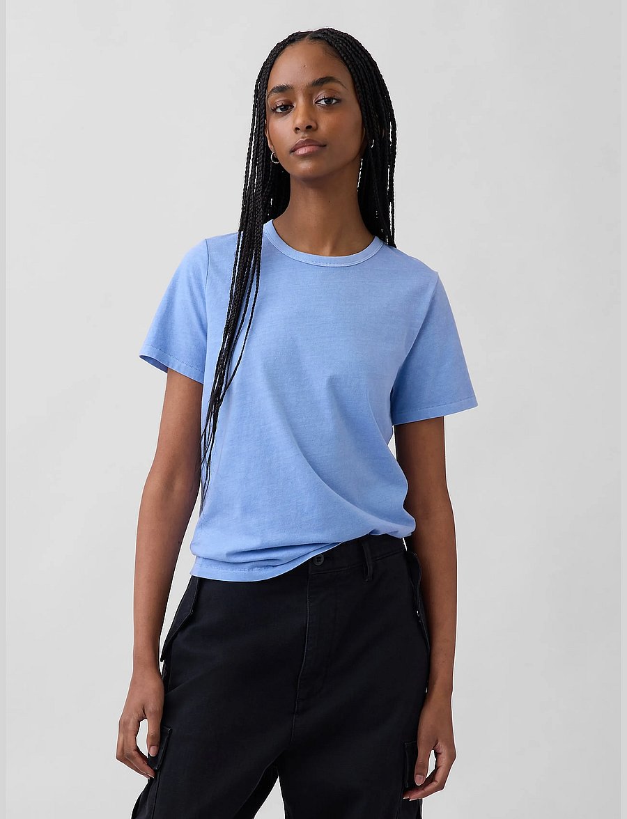 GAP - Organic Cotton VintageSoft T-Shirt from the GAP collection - t-shirts - moonstone blue - 0