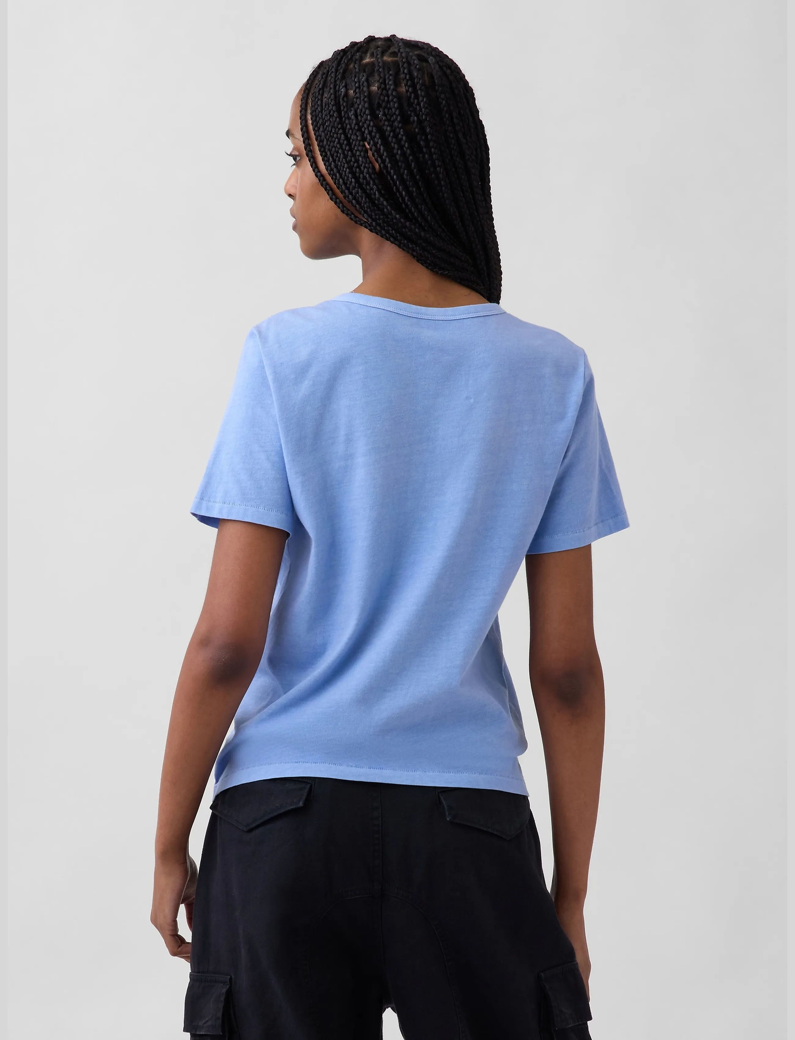 GAP - Organic Cotton VintageSoft T-Shirt from the GAP collection - t-shirts - moonstone blue - 3