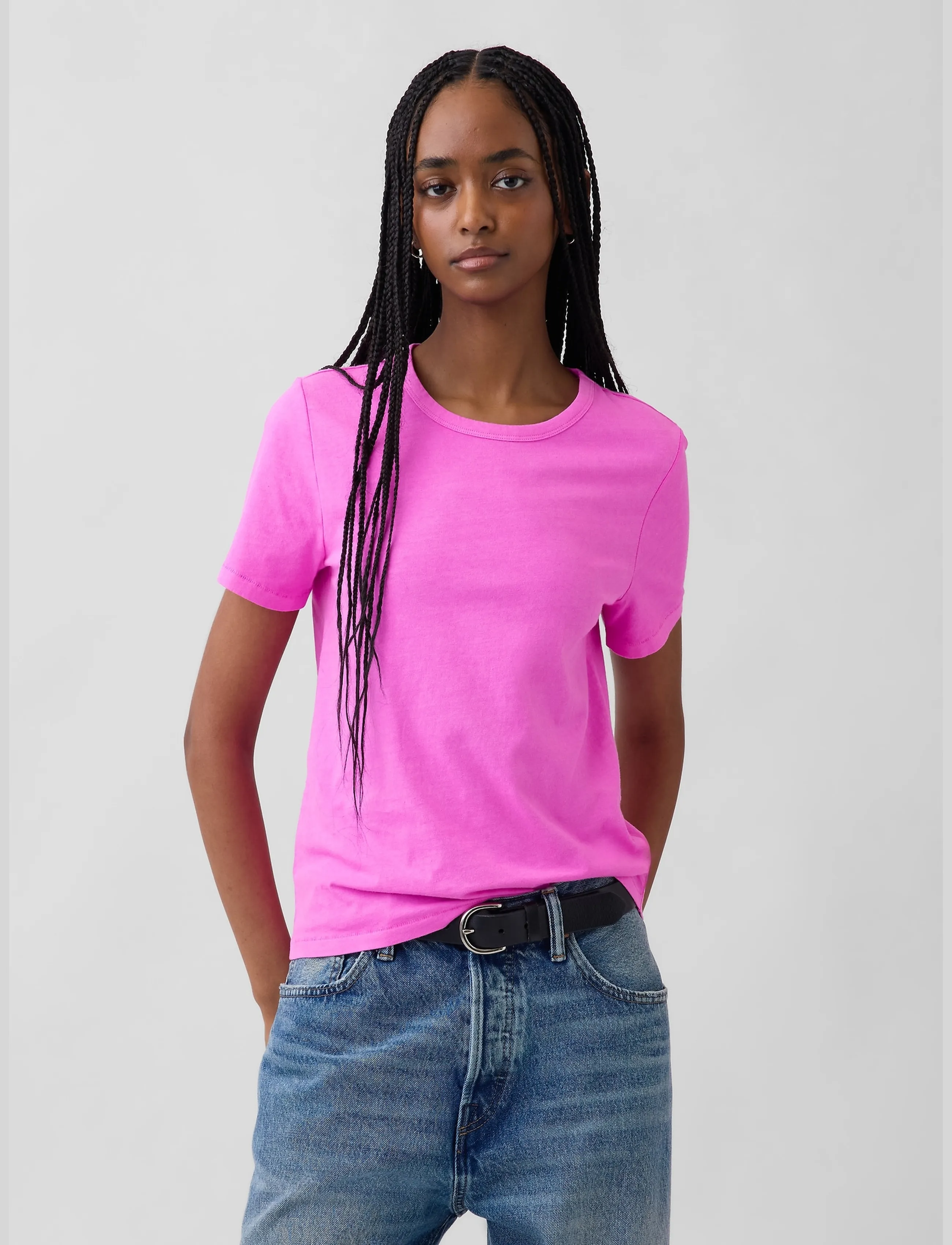 GAP Organic Cotton VintageSoft T-Shirt from the GAP collection - Marškinėliai - NEON PINK GLOW / pink/rose