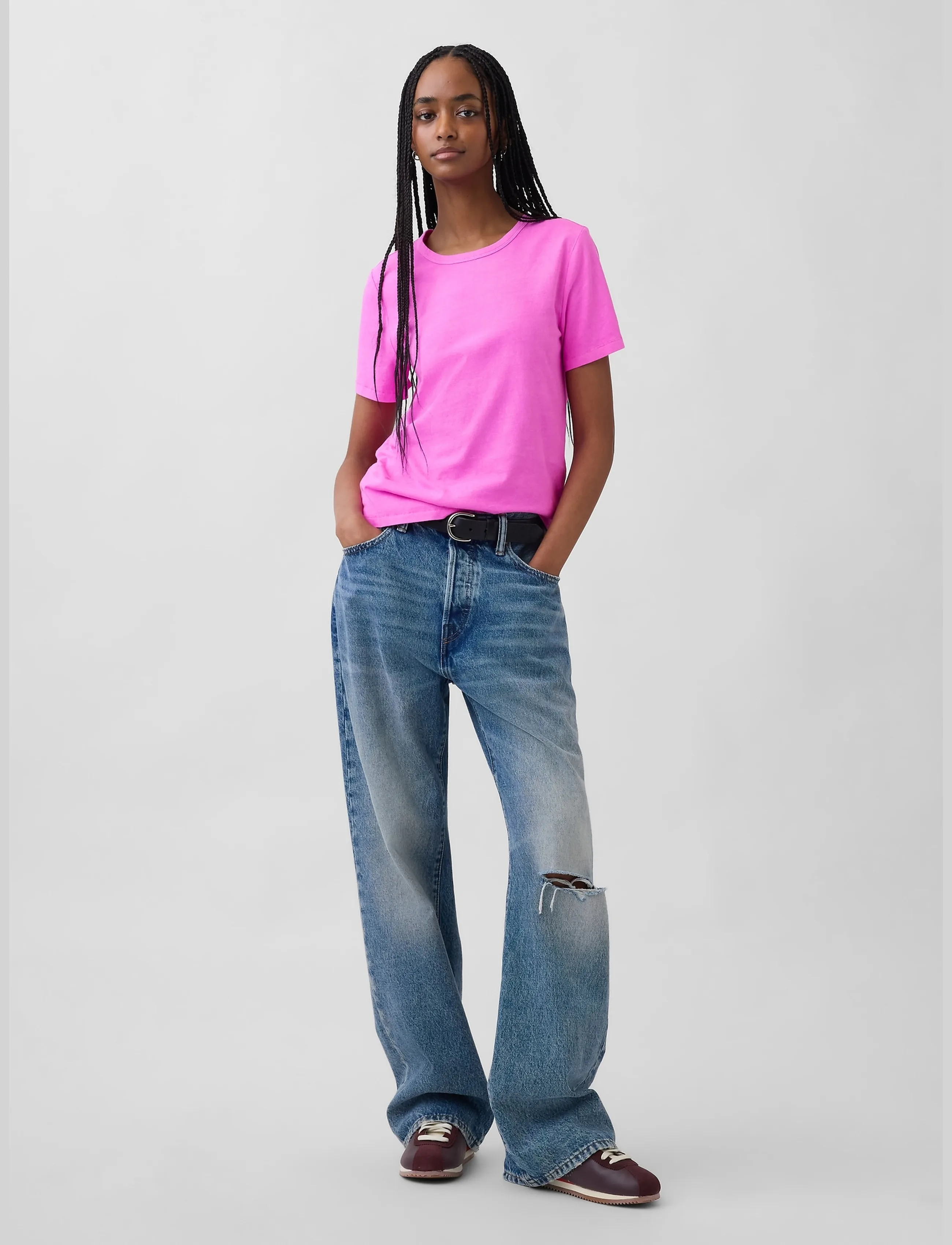 GAP - Organic Cotton VintageSoft T-Shirt from the GAP collection - t-shirts - neon pink glow - 2