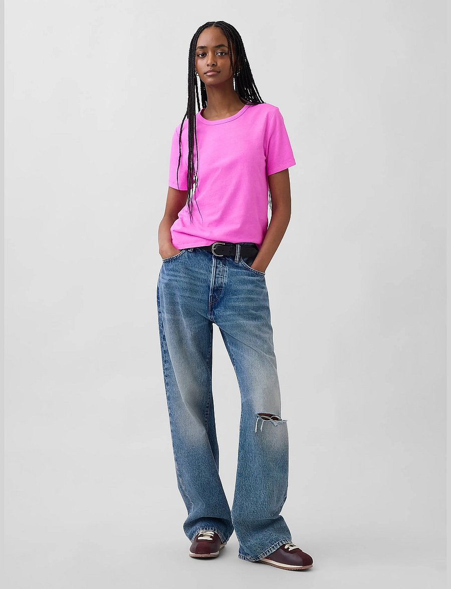 GAP - Organic Cotton VintageSoft T-Shirt from the GAP collection - t-shirts - neon pink glow - 2