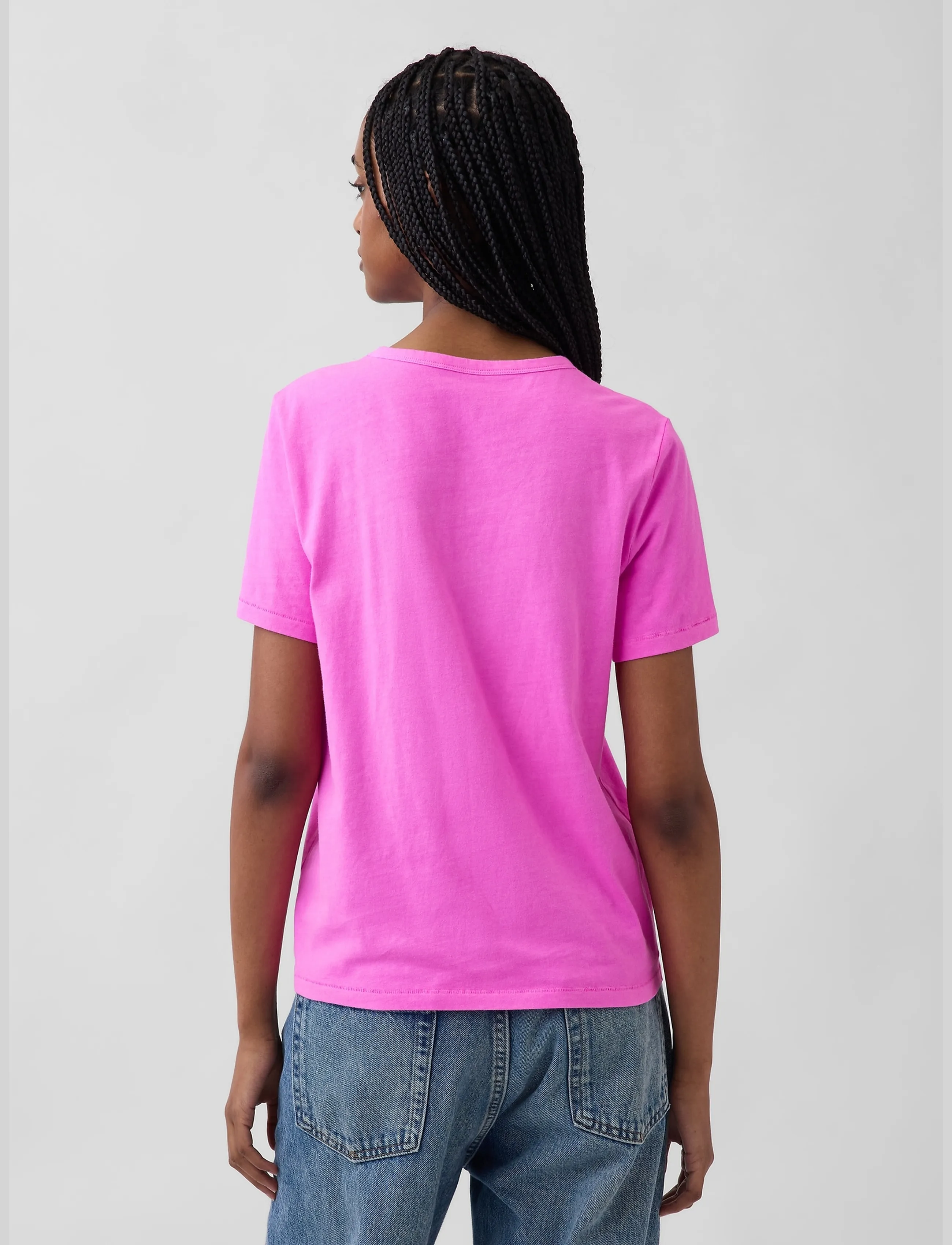 GAP - Organic Cotton VintageSoft T-Shirt from the GAP collection - t-shirts - neon pink glow - 3