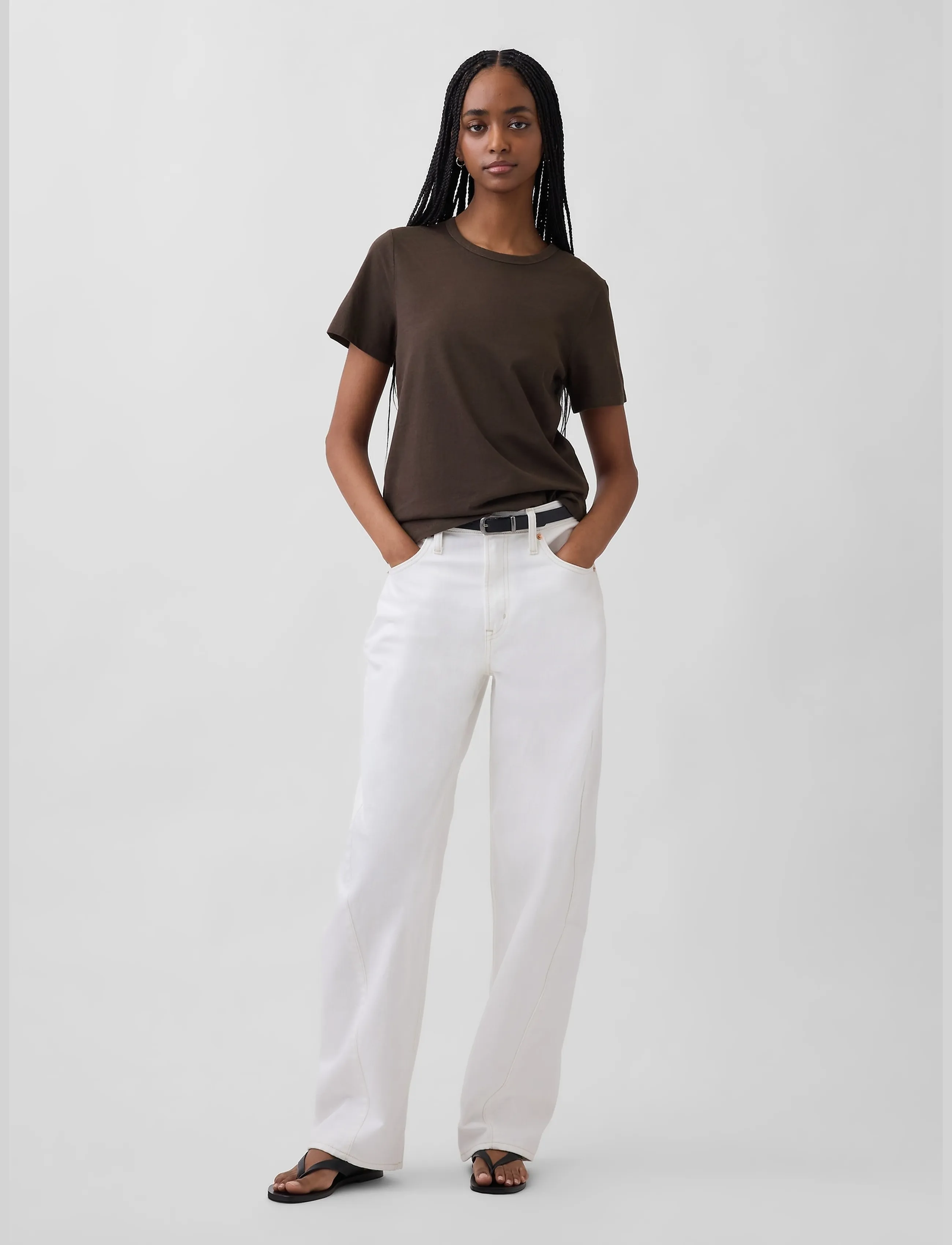 GAP - Organic Cotton VintageSoft T-Shirt from the GAP collection - t-shirts - terra brown - 2