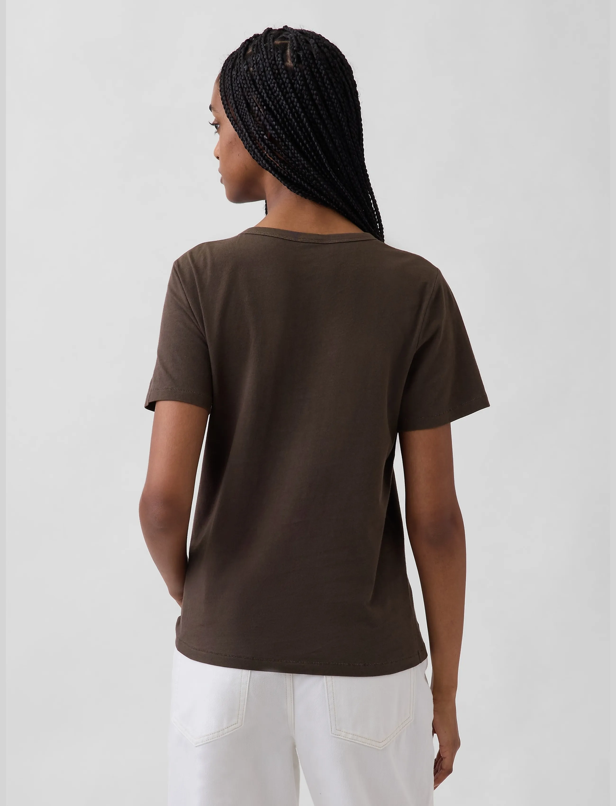 GAP - Organic Cotton VintageSoft T-Shirt from the GAP collection - t-shirts - terra brown - 3