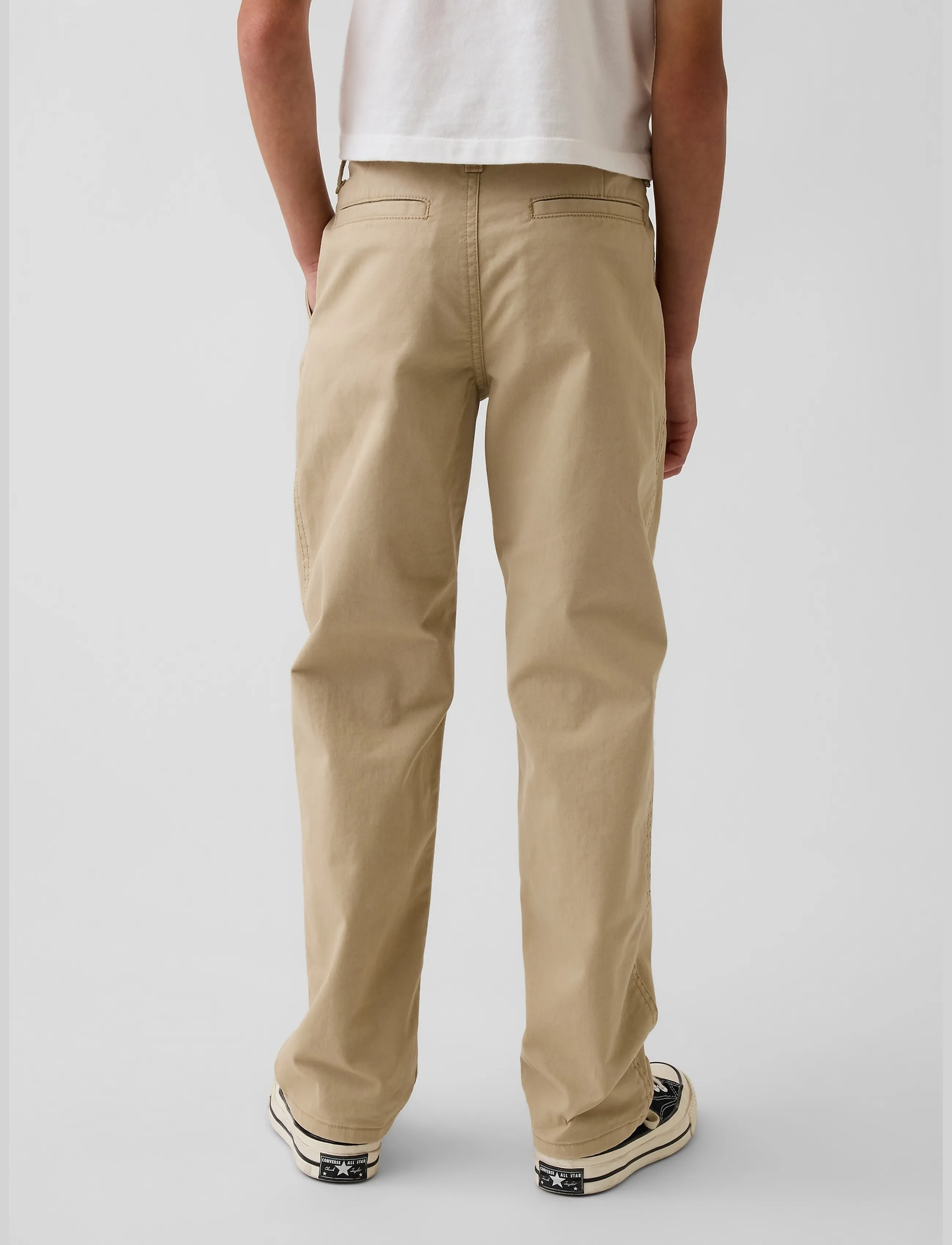 GAP - Kids Modern Uniform Relaxed Straight Khakis - chinos - iconic khaki - 3