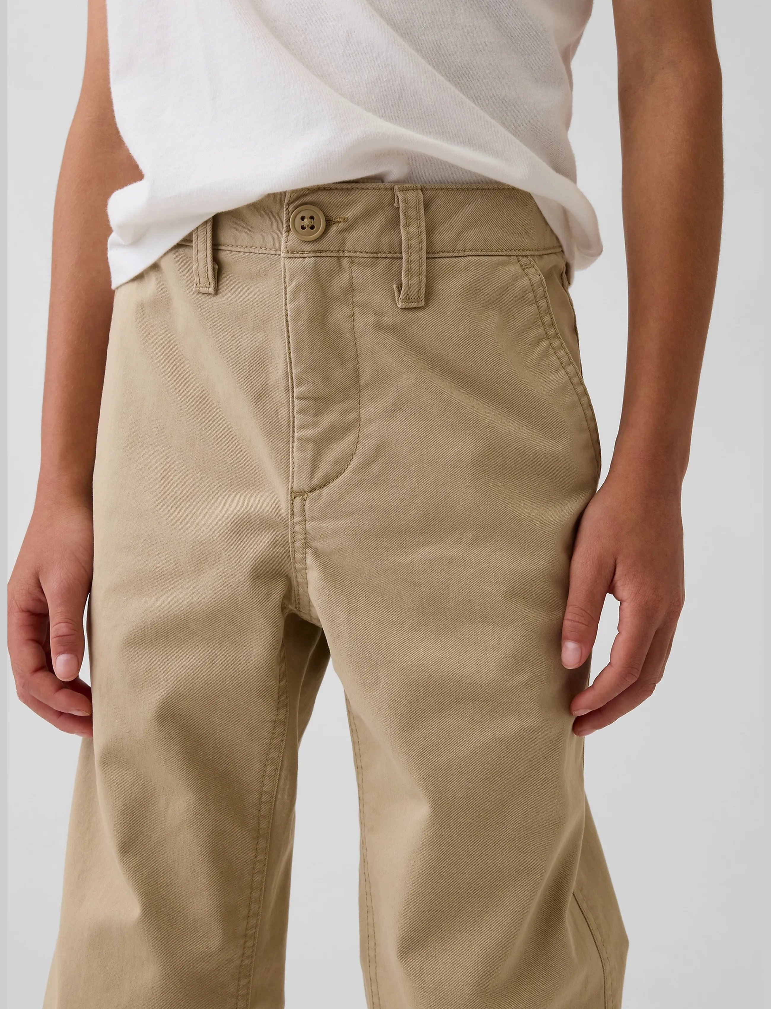 GAP - Kids Modern Uniform Relaxed Straight Khakis - chinos - iconic khaki - 4