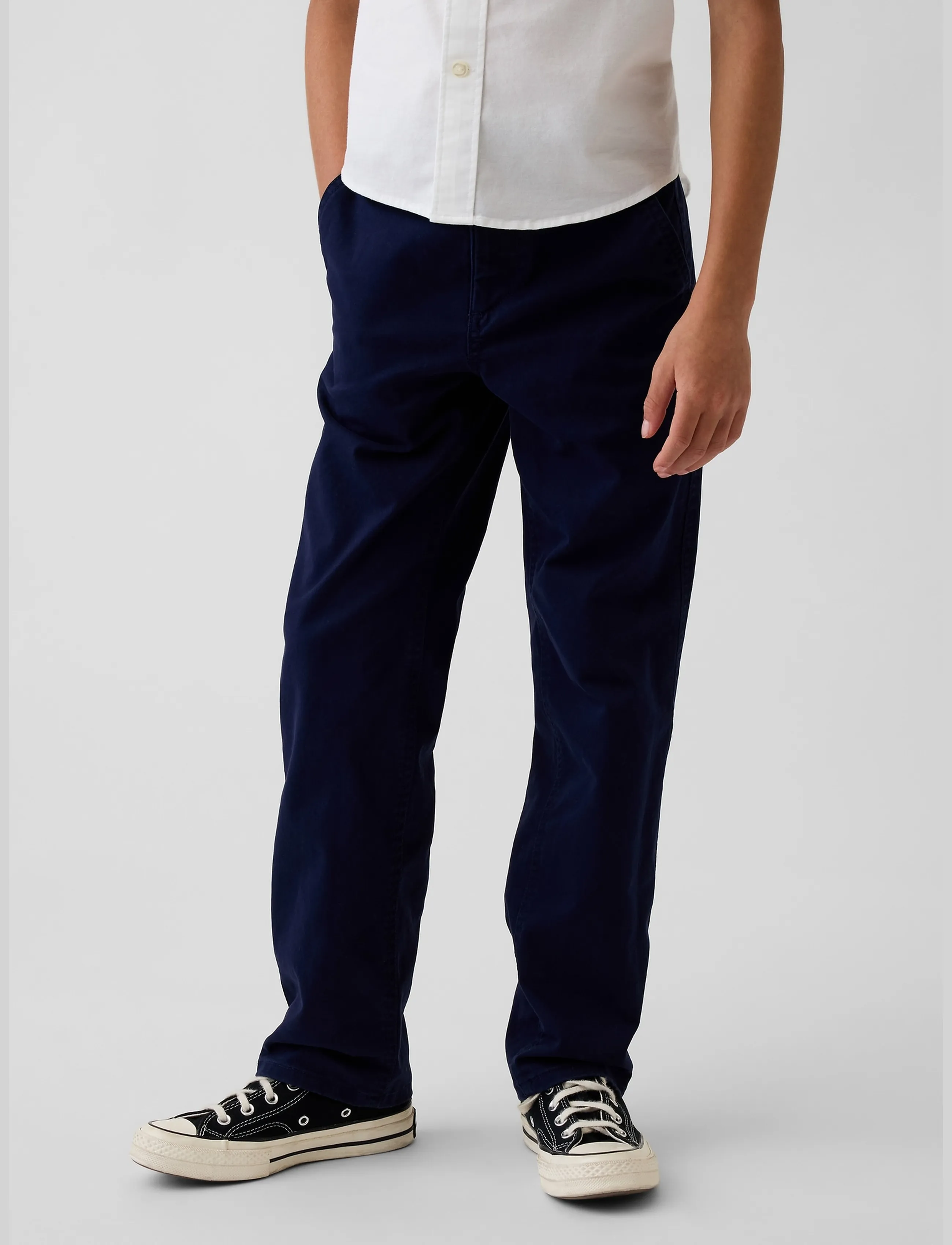 GAP - Kids Modern Uniform Relaxed Straight Khakis - chinos - tapestry navy - 2