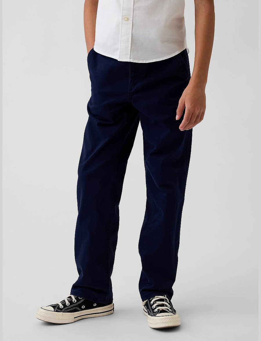 GAP - Kids Modern Uniform Relaxed Straight Khakis - chinos - tapestry navy - 2