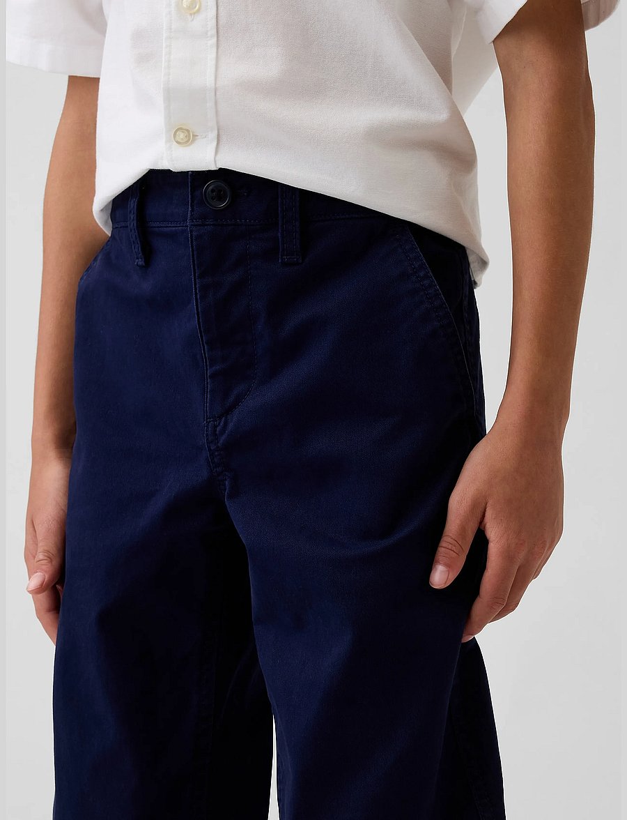 GAP - Kids Modern Uniform Relaxed Straight Khakis - chinos - tapestry navy - 4