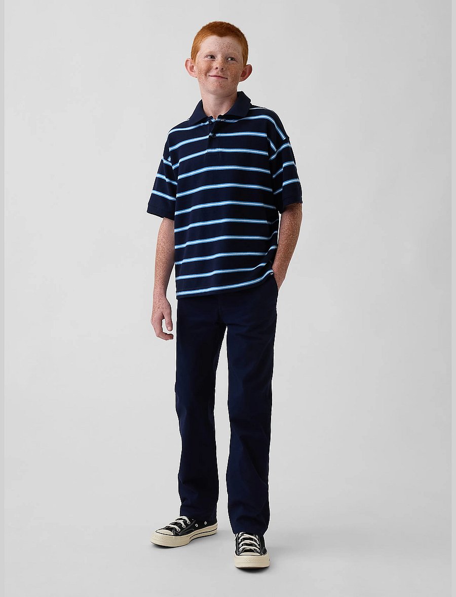 GAP - Kids Modern Uniform Relaxed Straight Khakis - chinos - tapestry navy - 5