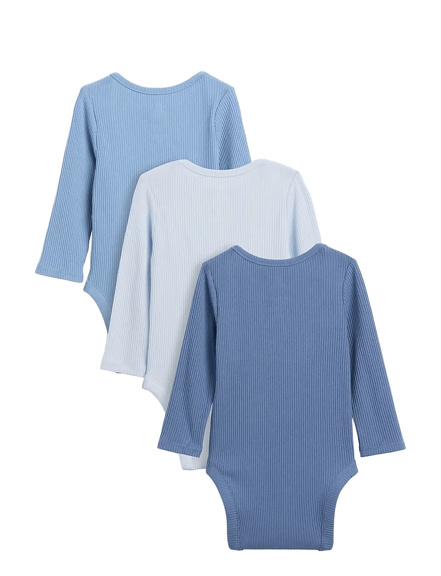 GAP - Baby First Favorites TinyRib Pocket Bodysuit (3-Pack) - bainbridge blue - 0