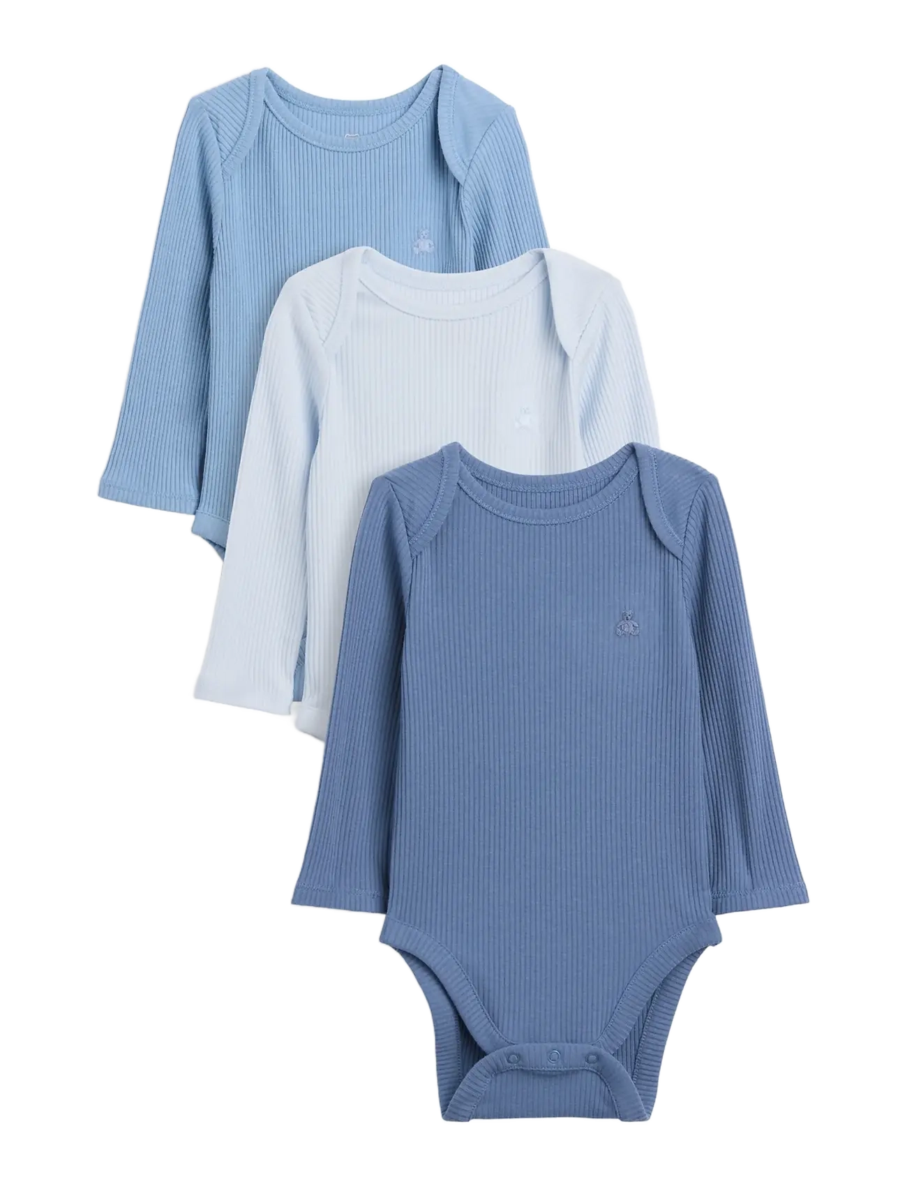 GAP - Baby First Favorites TinyRib Pocket Bodysuit (3-Pack) - bainbridge blue - 1