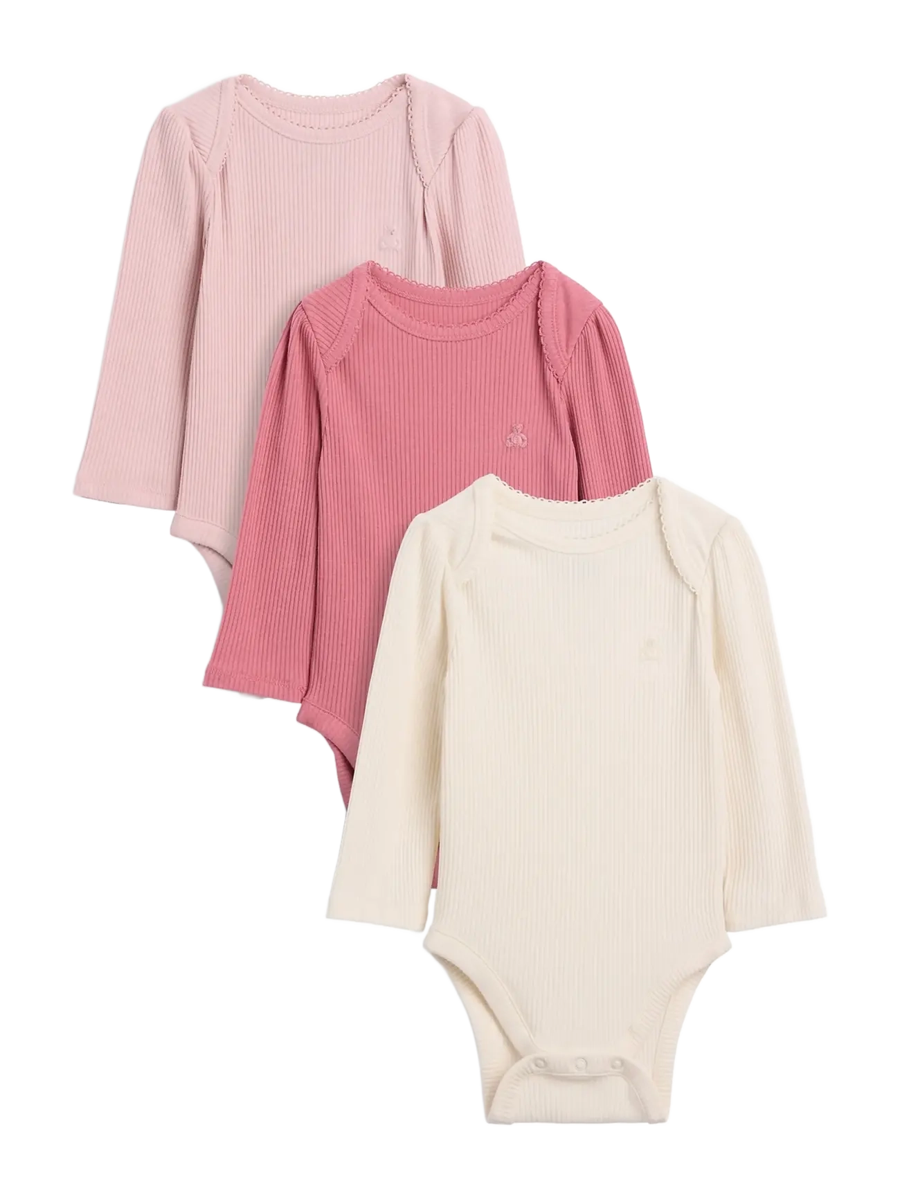GAP Baby First Favorites TinyRib Bodysuit (3-Pack) - Kläder - PRIMITIVE / cream