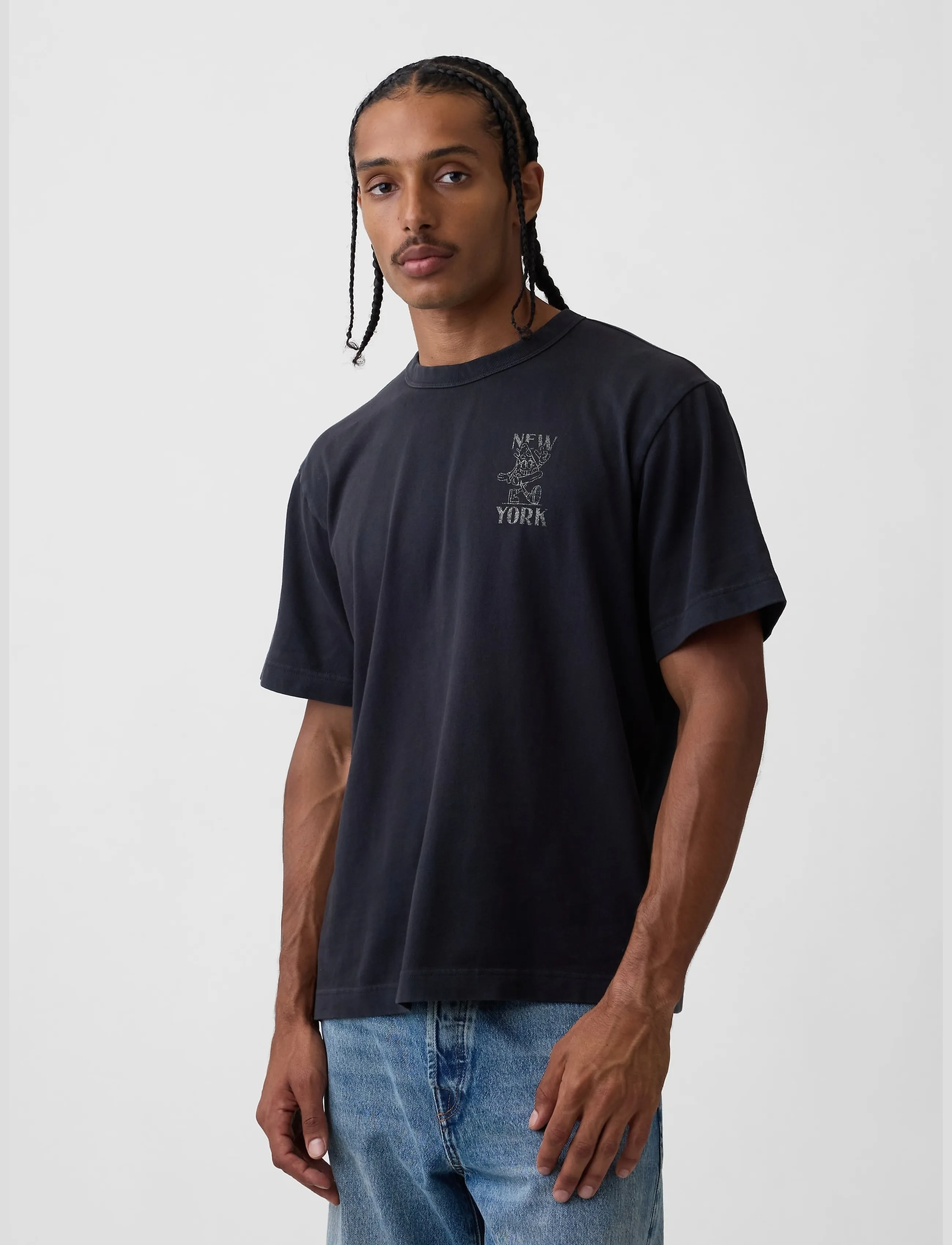 GAP Heavyweight Relaxed Graphic T-Shirt from the GAP collection - Kleidung - PIZZA / grey