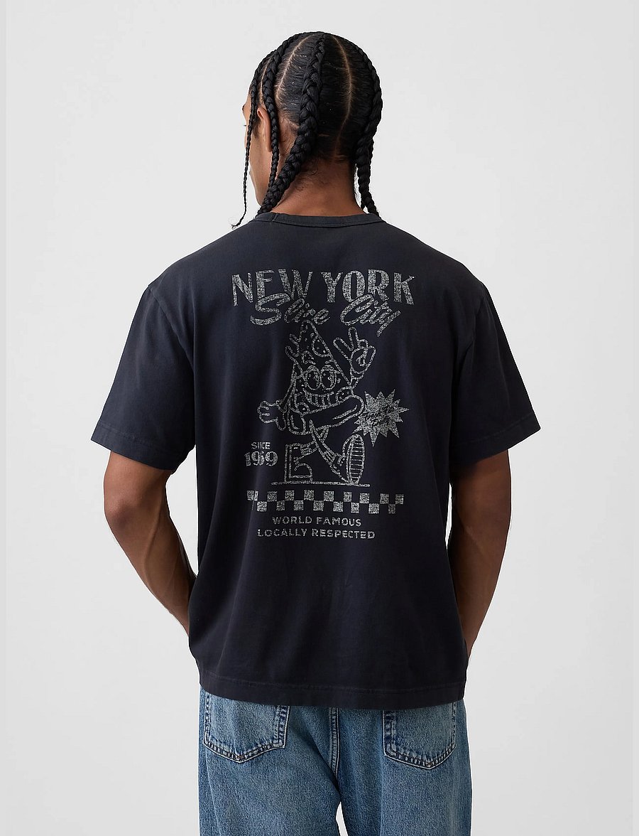 GAP - Heavyweight Relaxed Graphic T-Shirt from the GAP collection - kurzärmelige t-shirts - pizza - 3