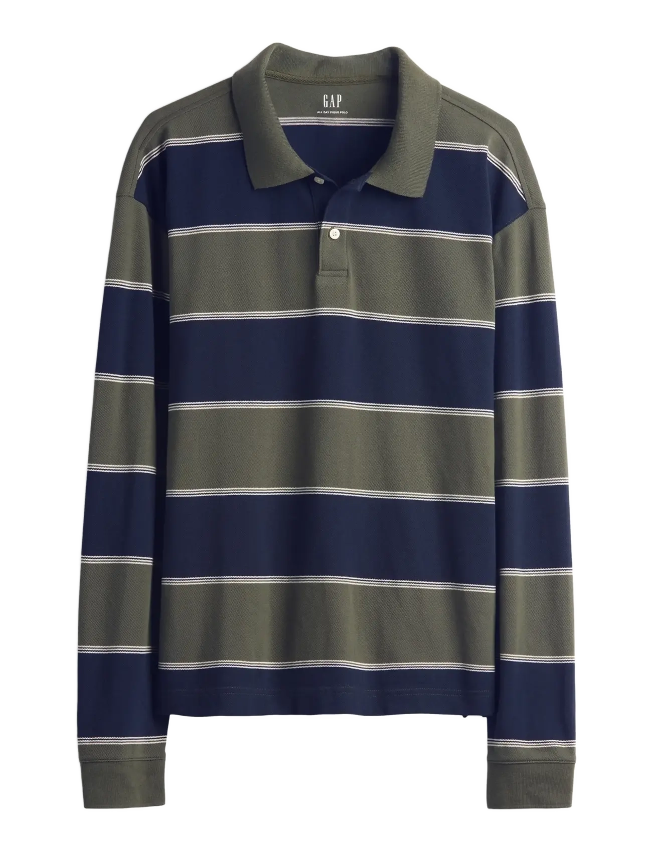 GAP - Long-Sleeved Polo Shirt from the GAP collection - langärmelig - navy stripe - 1