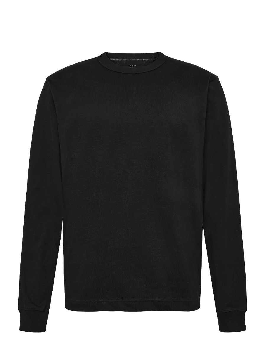 GAP - Long-Sleeved Heavy Relaxed T-Shirt from the GAP collection - langærmede t-shirts - black - 1