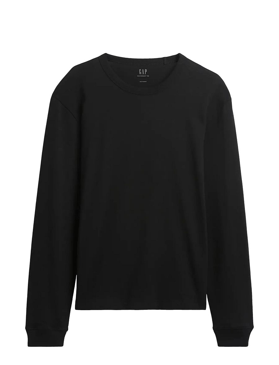 GAP - Long-Sleeved Heavy Relaxed T-Shirt from the GAP collection - långärmade t-shirts - black - 1