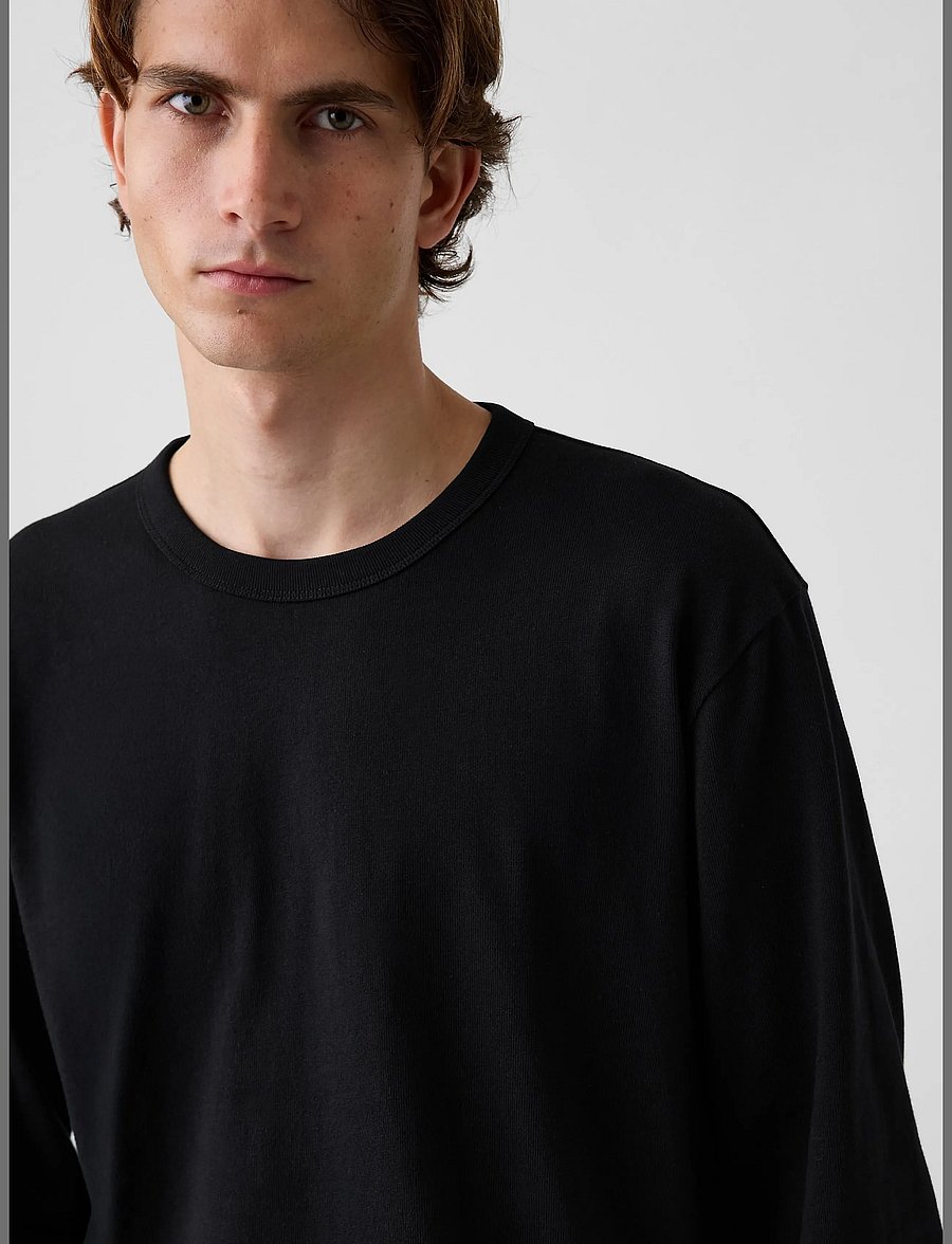 GAP - Long-Sleeved Heavy Relaxed T-Shirt from the GAP collection - långärmade t-shirts - black - 2
