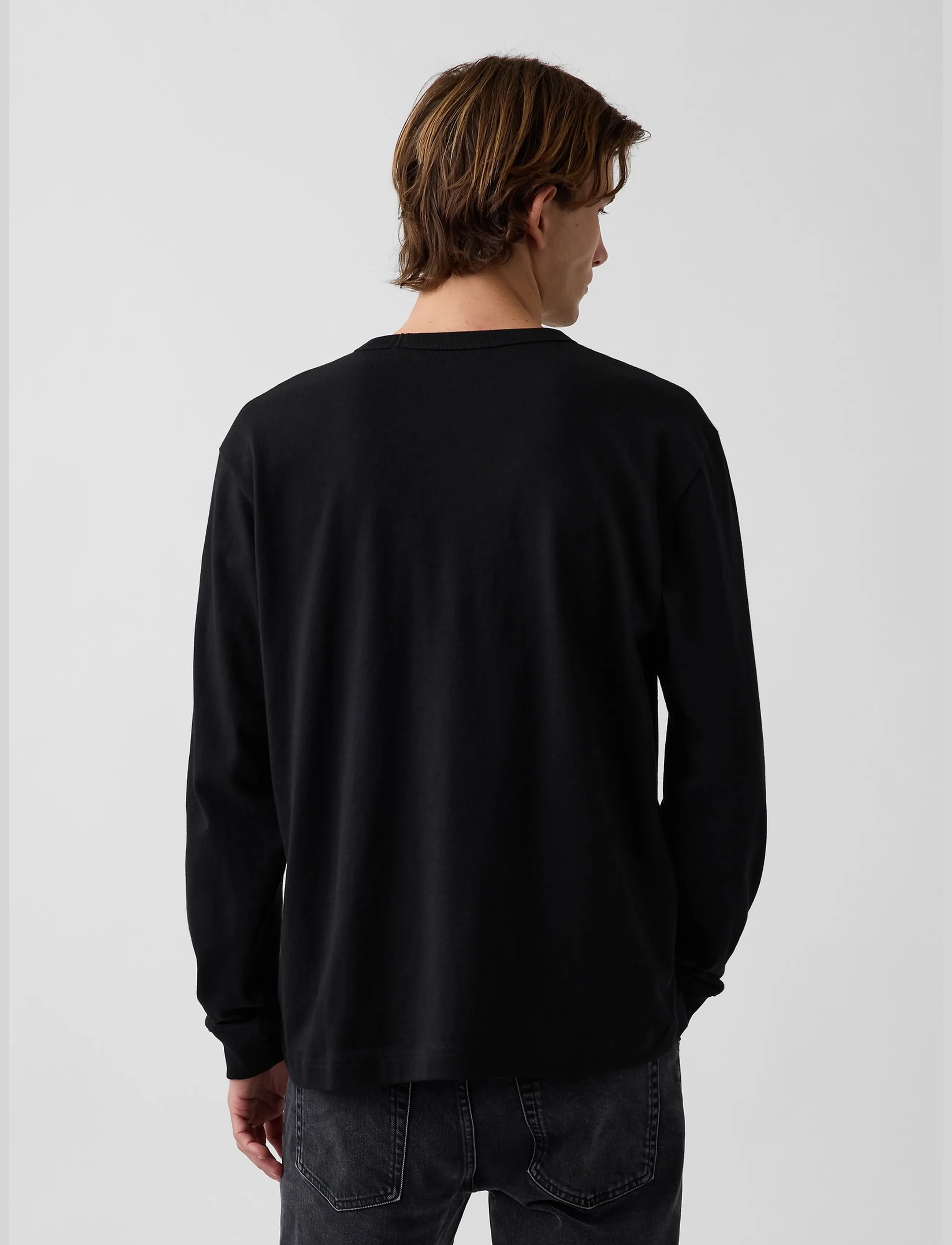 GAP - Long-Sleeved Heavy Relaxed T-Shirt from the GAP collection - långärmade t-shirts - black - 3