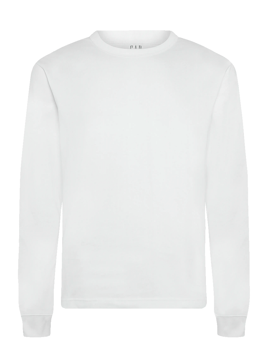 GAP - Long-Sleeved Heavy Relaxed T-Shirt from the GAP collection - langærmede t-shirts - fresh white - 1
