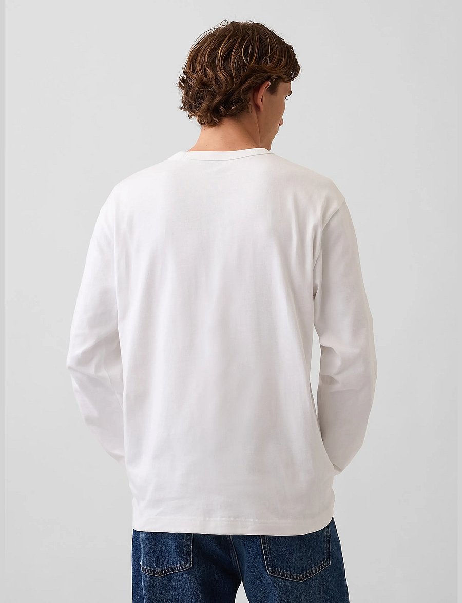 GAP - Long-Sleeved Heavy Relaxed T-Shirt from the GAP collection - långärmade t-shirts - fresh white - 3