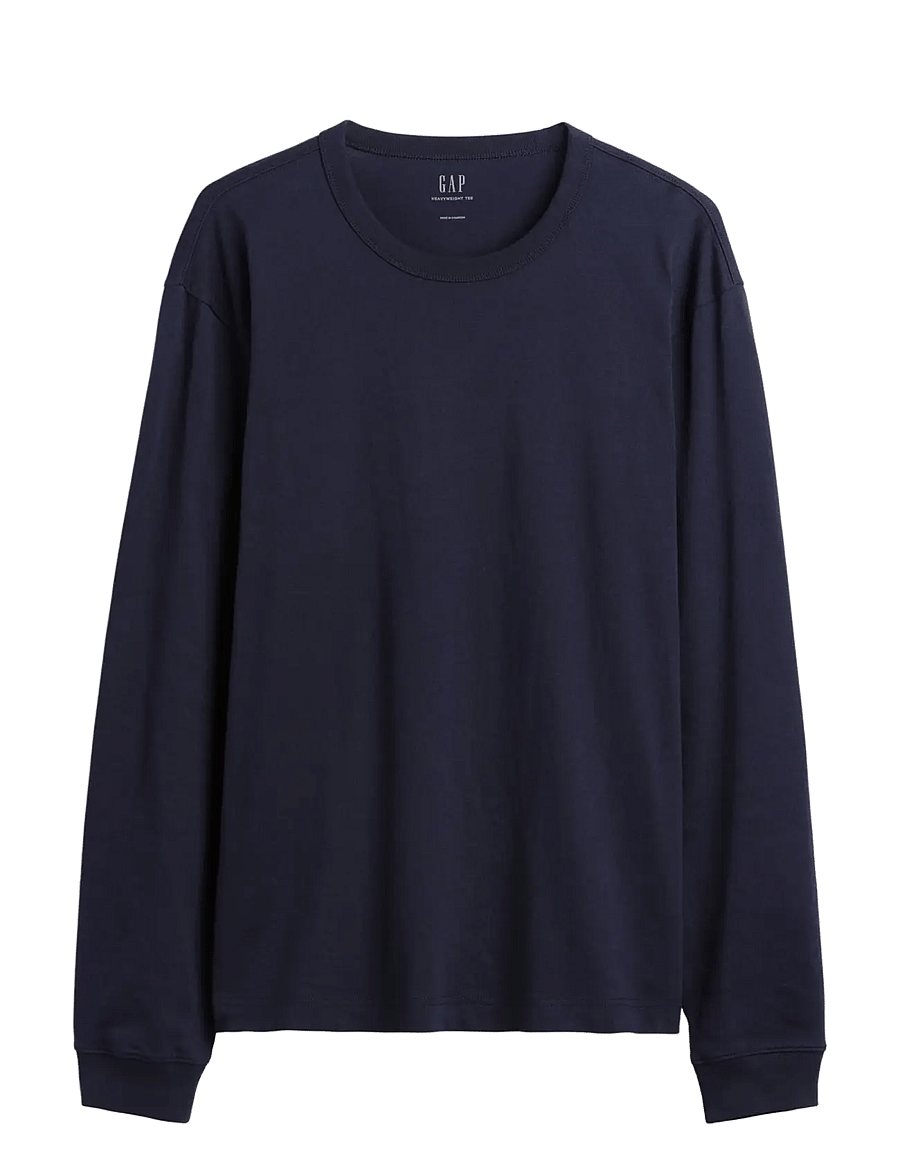 GAP - Long-Sleeved Heavy Relaxed T-Shirt from the GAP collection - langärmelige t-shirts - new classic navy - 1
