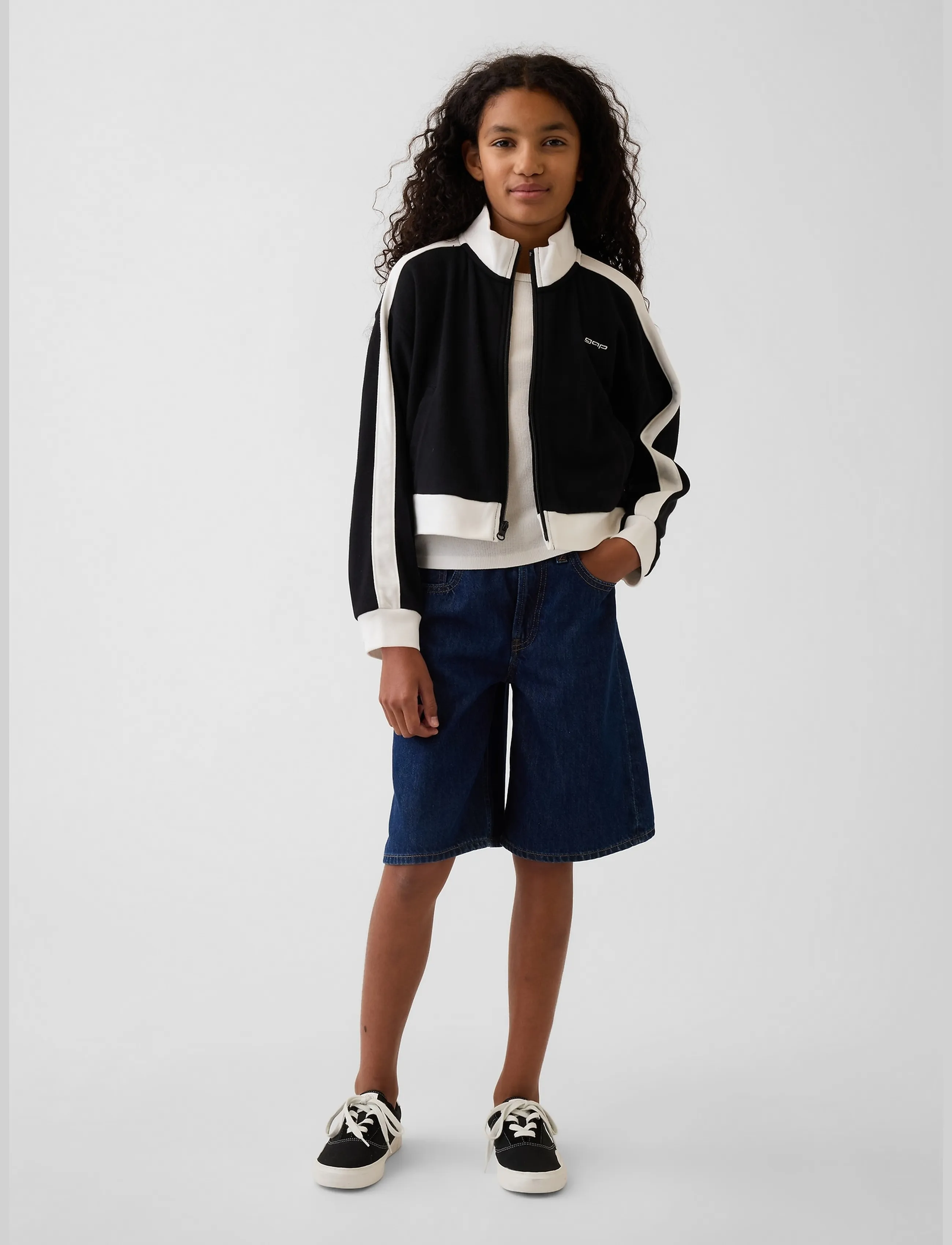 GAP - Full-Zip Track Jacket from the GAP collection - black - 3