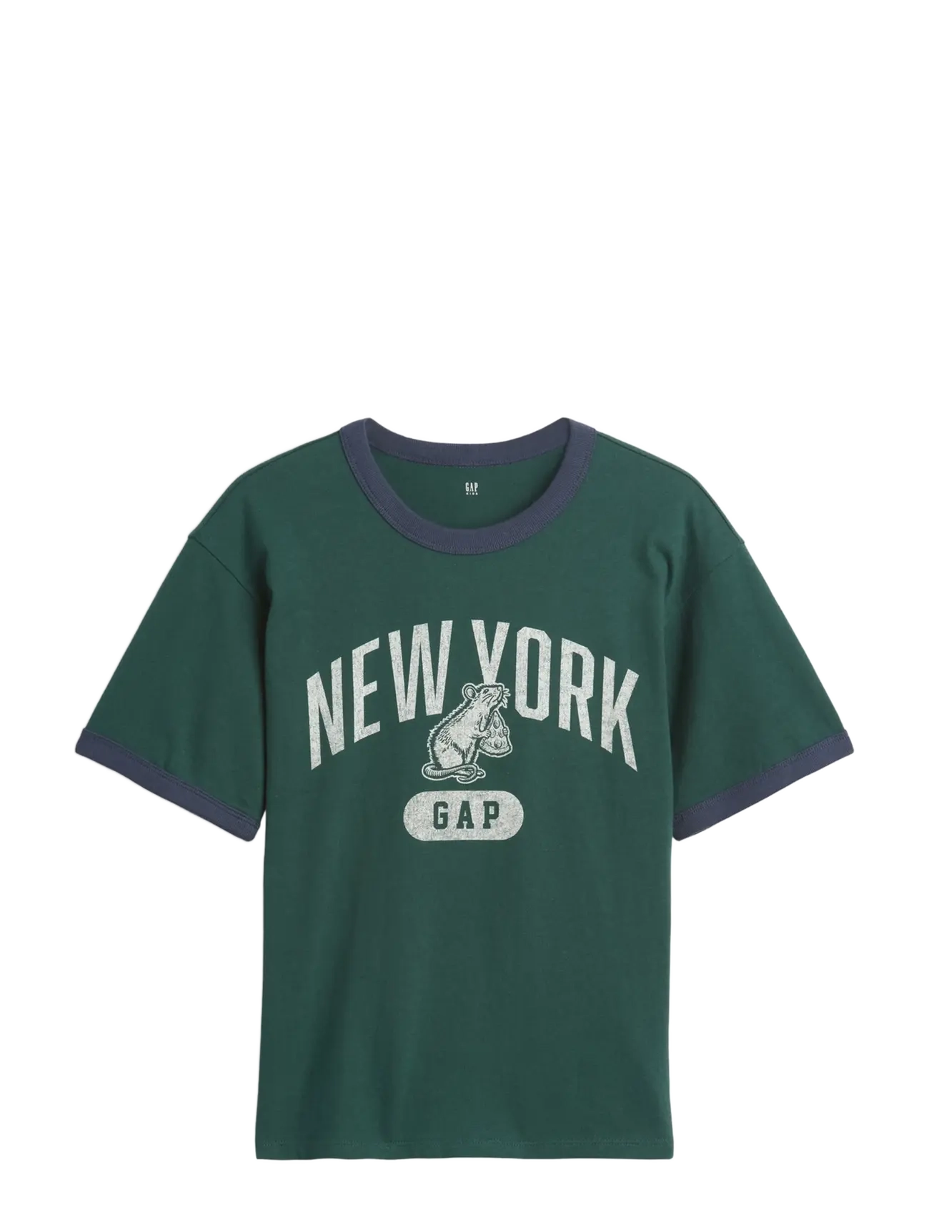 GAP Kids Relaxed New York Graphic Ringer T-Shirt - Nach Größe einkaufen - DEEP HUNTER 505 / green