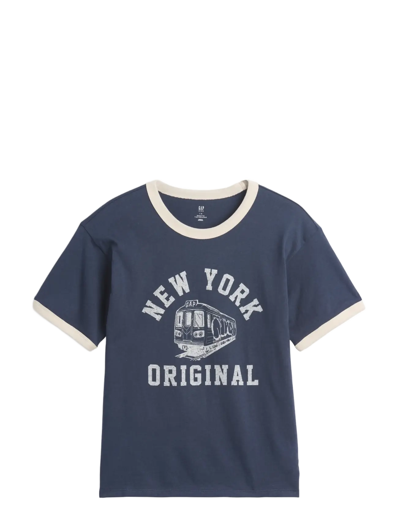 GAP Kids Relaxed New York Graphic Ringer T-Shirt - Nach Größe einkaufen - VINTAGE NAVY / navy
