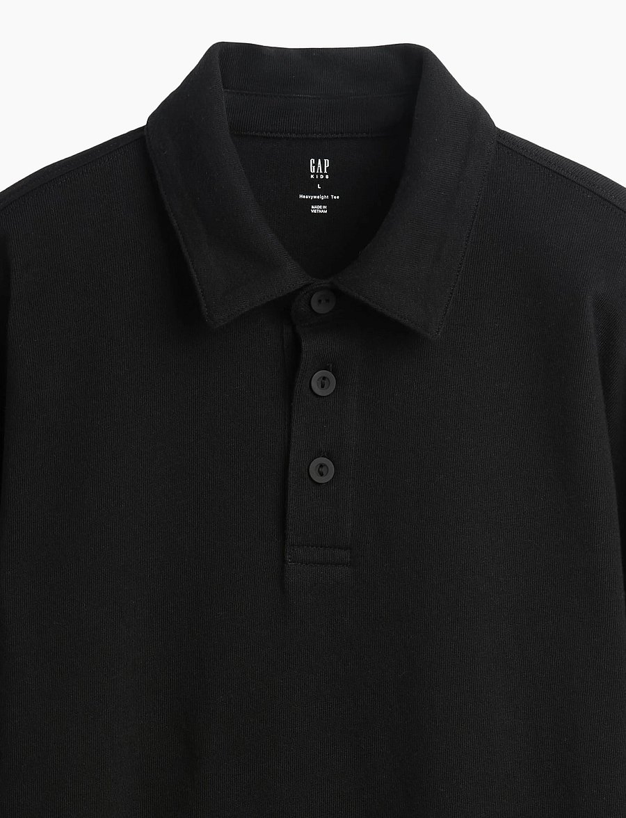 GAP - Relaxed Polo Top from the GAP collection - pikkade varrukatega polod - black 1 - 4