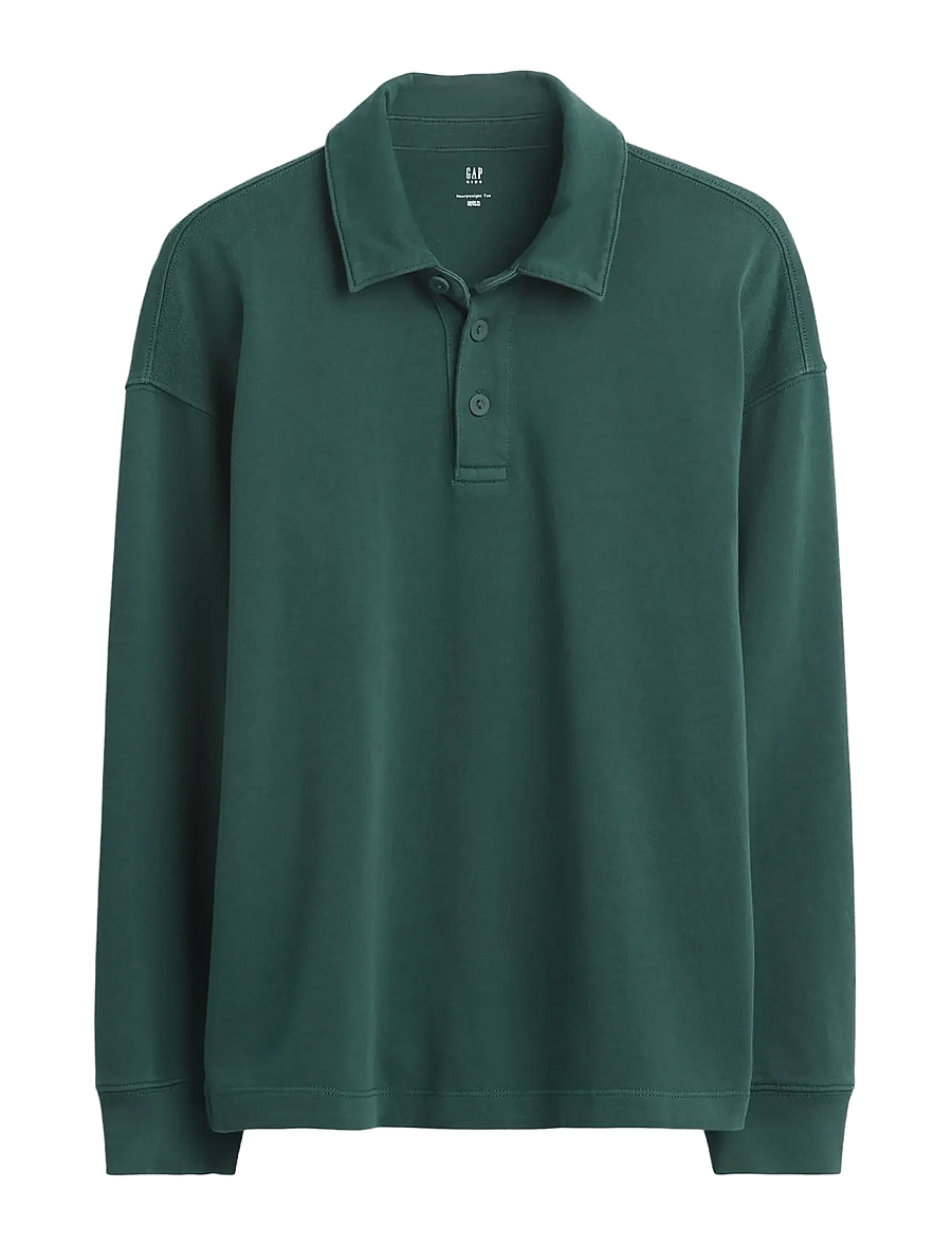 GAP - Relaxed Polo Top from the GAP collection - langärmelig poloshirt - deep hunter v2 - 1