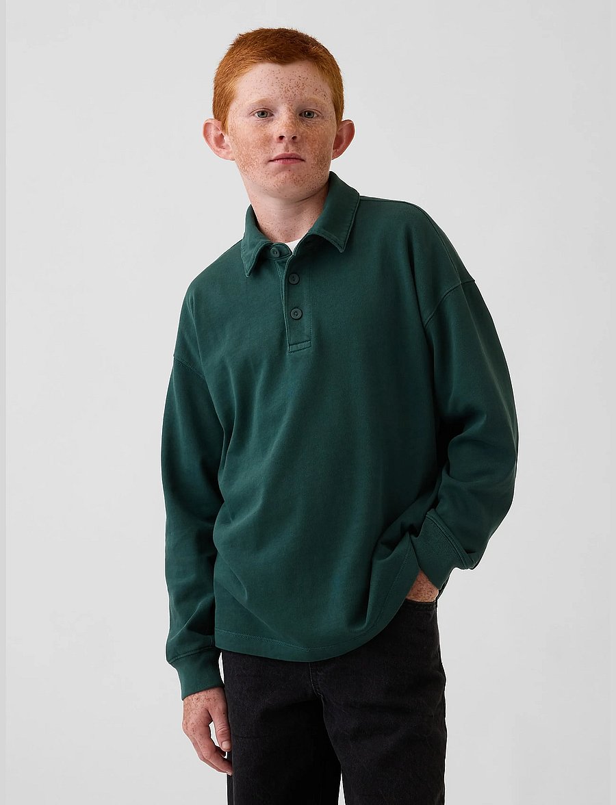 GAP - Relaxed Polo Top from the GAP collection - langärmelig poloshirt - deep hunter v2 - 2