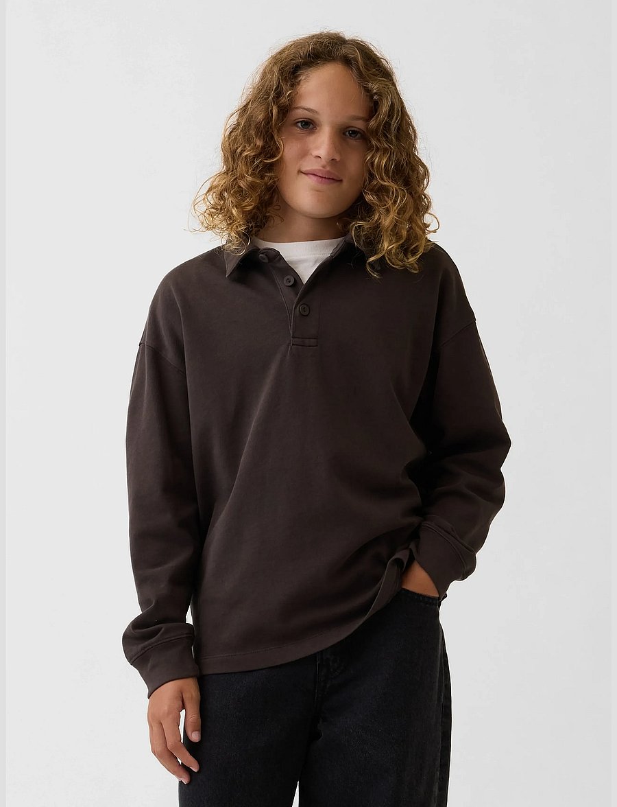 GAP - Relaxed Polo Top from the GAP collection - langärmelig poloshirt - terra brown - 2