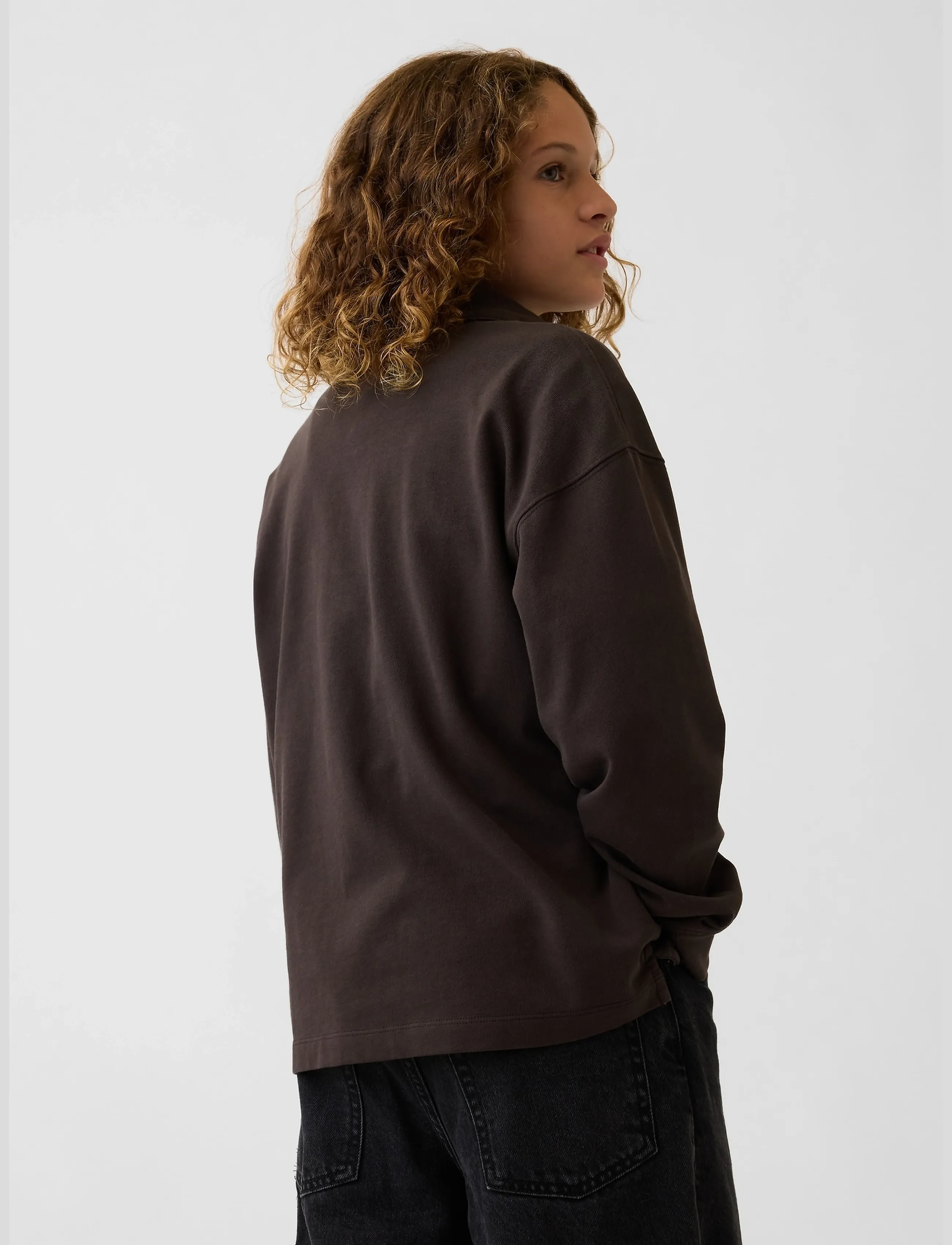 GAP - Relaxed Polo Top from the GAP collection - terra brown - 3