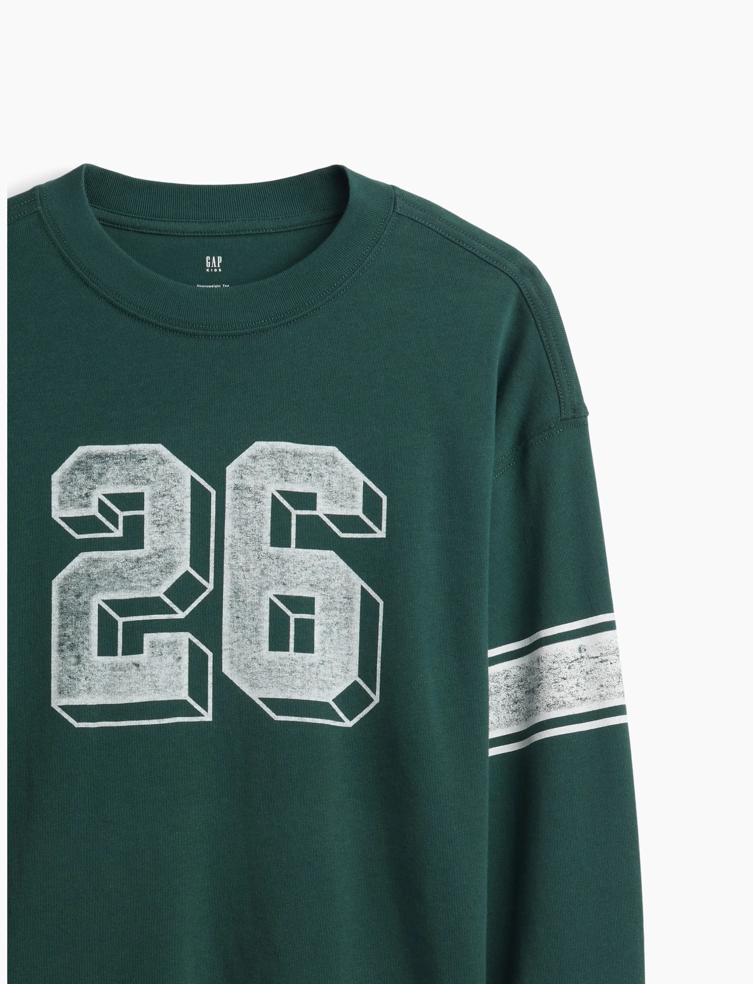 GAP - Kids Heavyweight Oversized Graphic T-Shirt - langärmelig - deep hunter 505 - 5