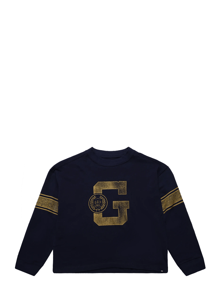 GAP - Kids Heavyweight Oversized Graphic T-Shirt - langärmelig - navy uniform - 1