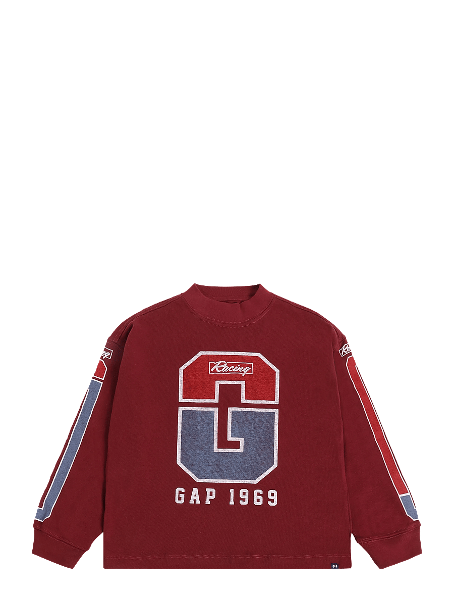 GAP - Kids Heavyweight Oversized Graphic T-Shirt - långärmade t-shirts - radish - 1