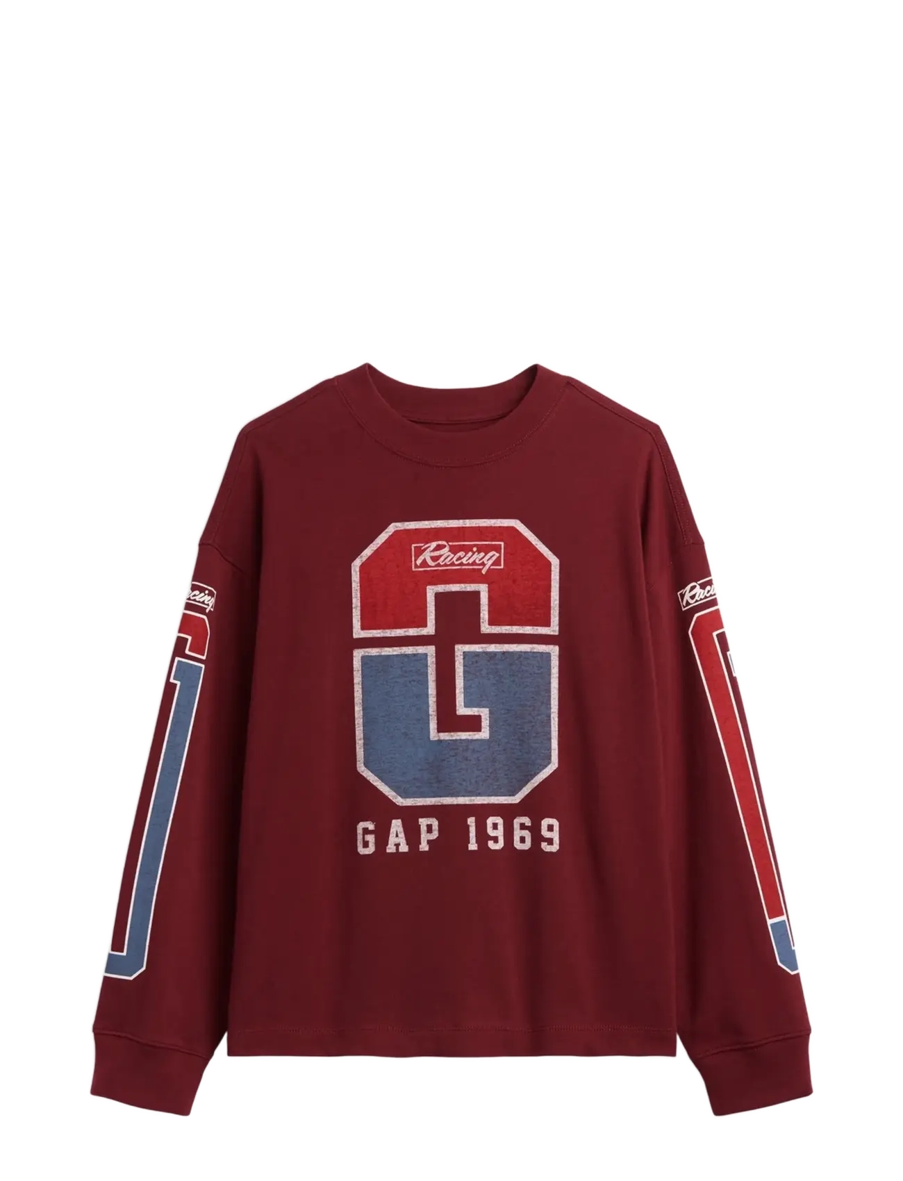 GAP Kids Heavyweight Oversized Graphic T-Shirt - GAP - RADISH / burgundy