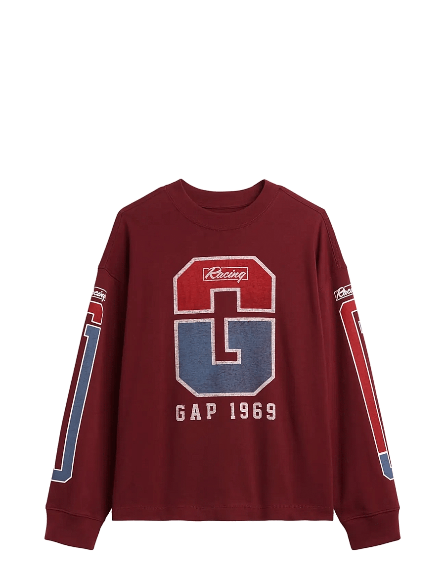GAP - Kids Heavyweight Oversized Graphic T-Shirt - langärmelig - radish - 1