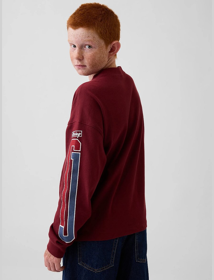 GAP - Kids Heavyweight Oversized Graphic T-Shirt - langärmelig - radish - 3