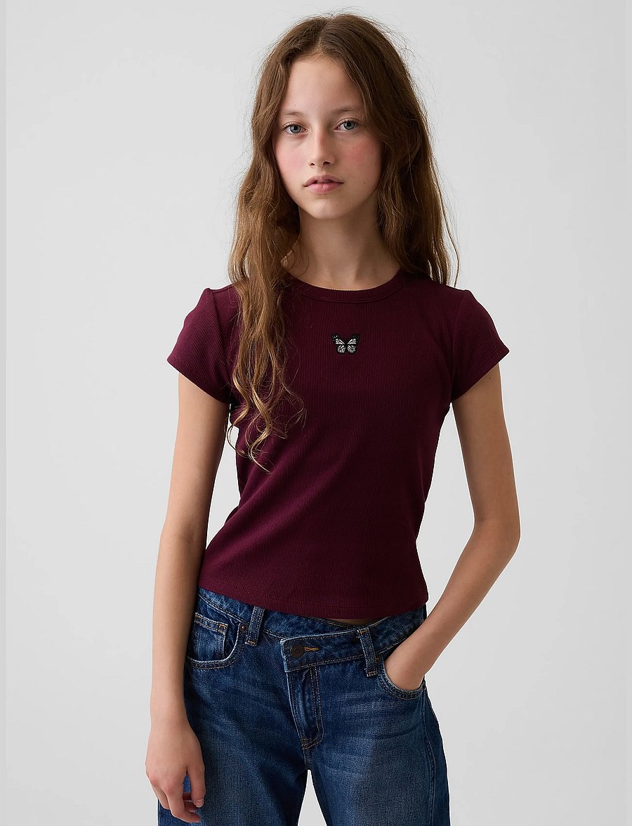 GAP - Kids Rib T-Shirt from the GAP collection - kortärmade t-shirts - tuscan red - 0