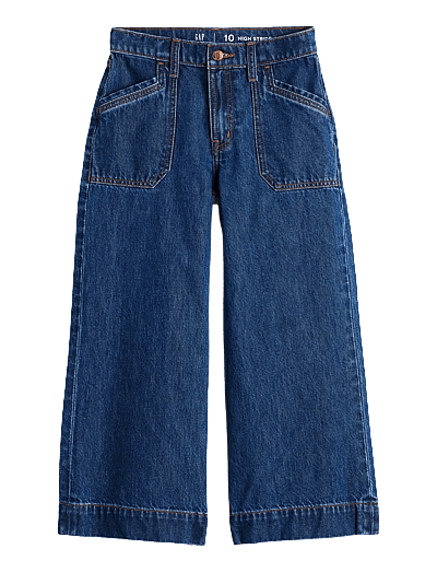 Kids High Rise Stride Wide-Leg Ankle Jeans - Brede Jeans